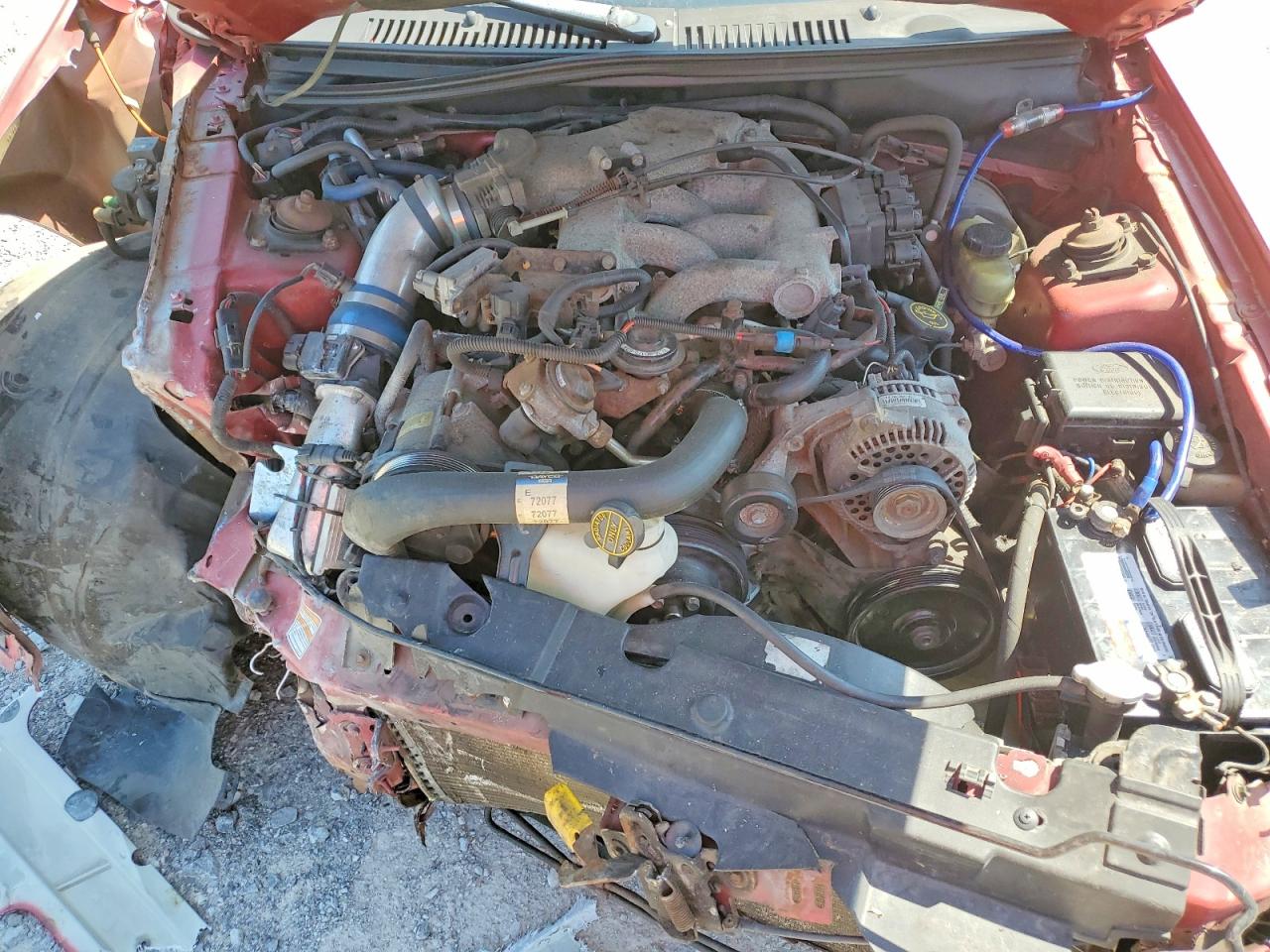 2000 Ford Mustang V6 Convertible Red vin: 1FAFP4446YF223037