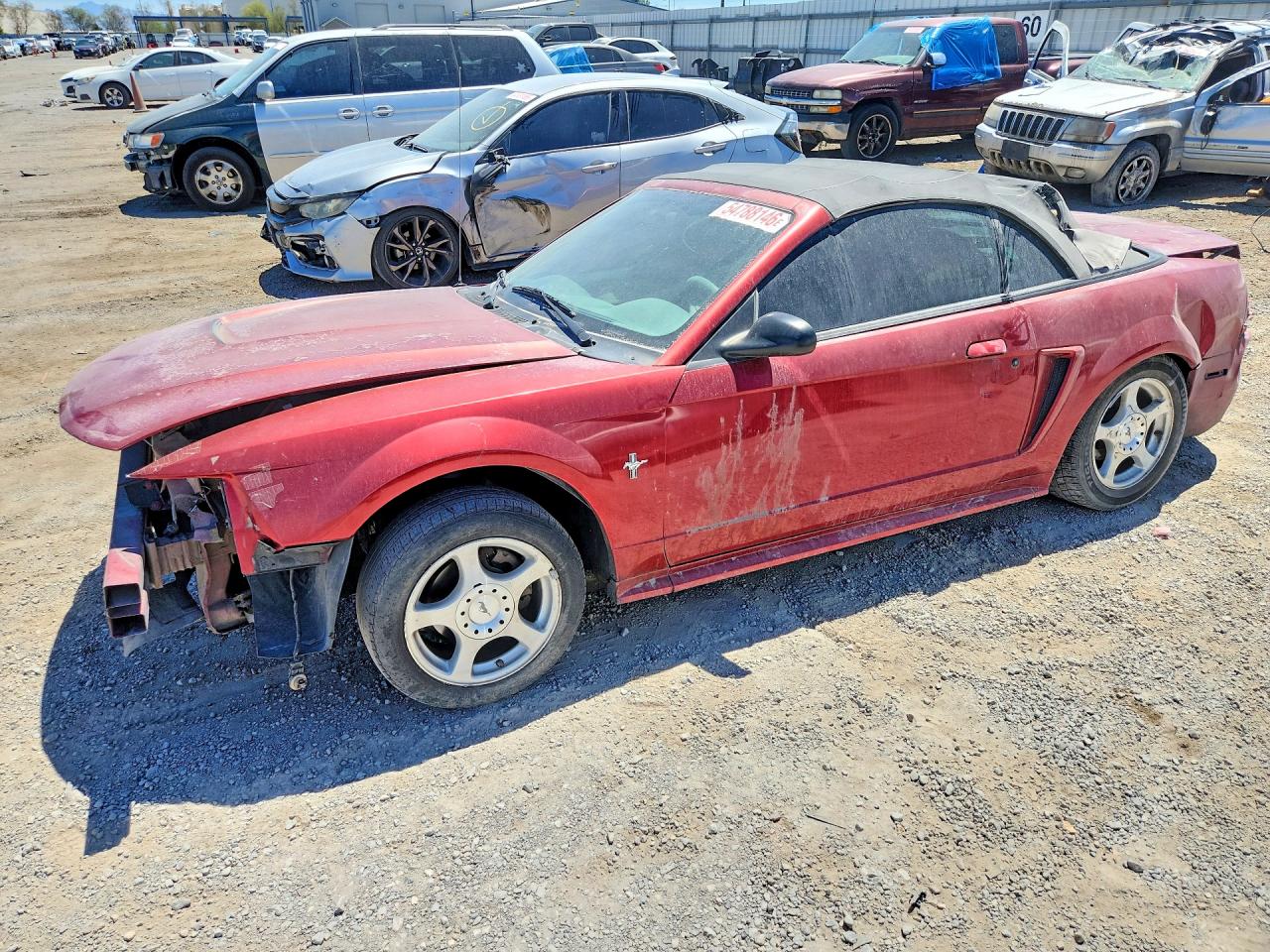 2003 Ford Mustang Red vin: 1FAFP44473F444364