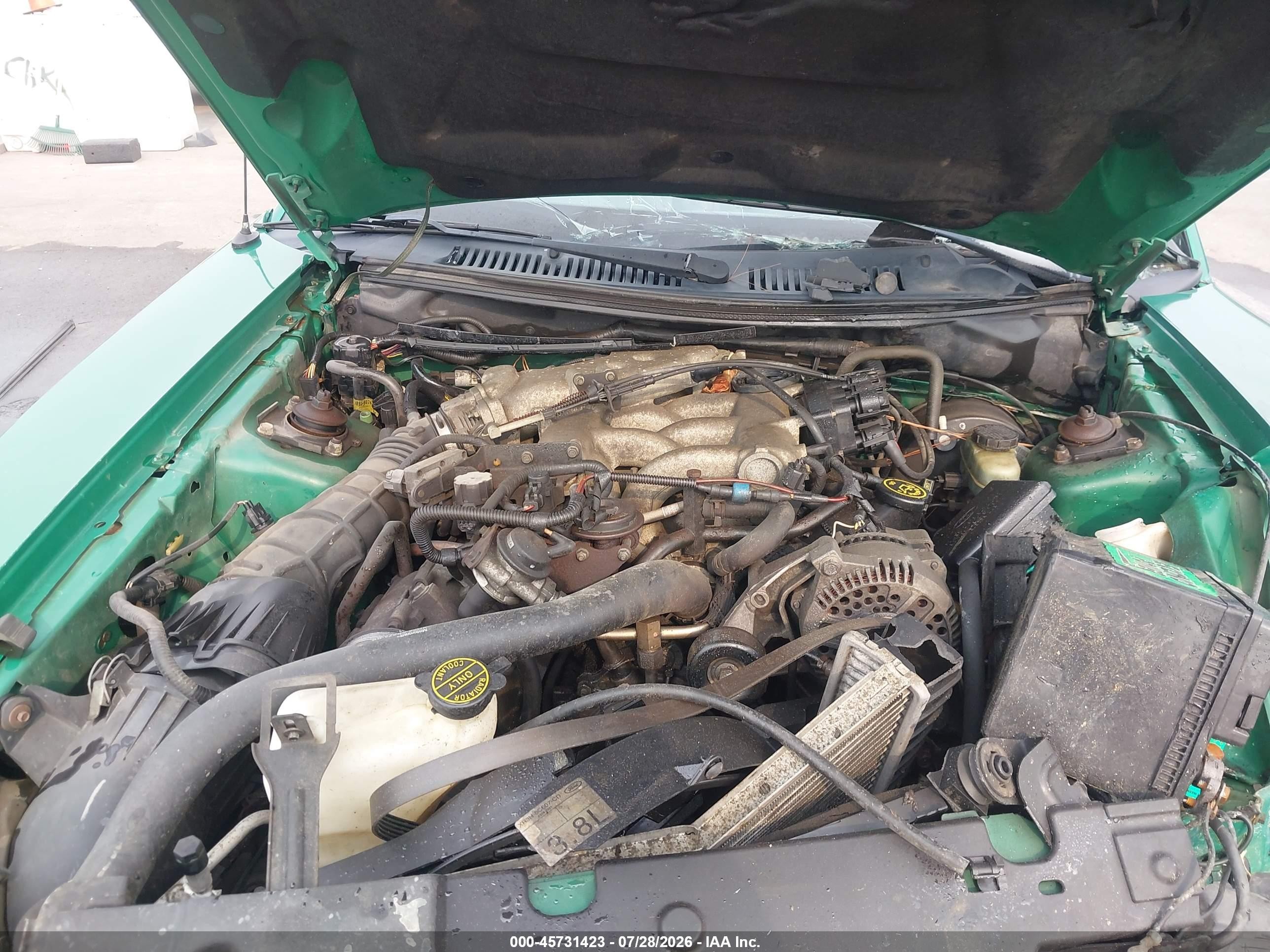 2000 Ford Mustang   Green vin: 1FAFP4447YF168811