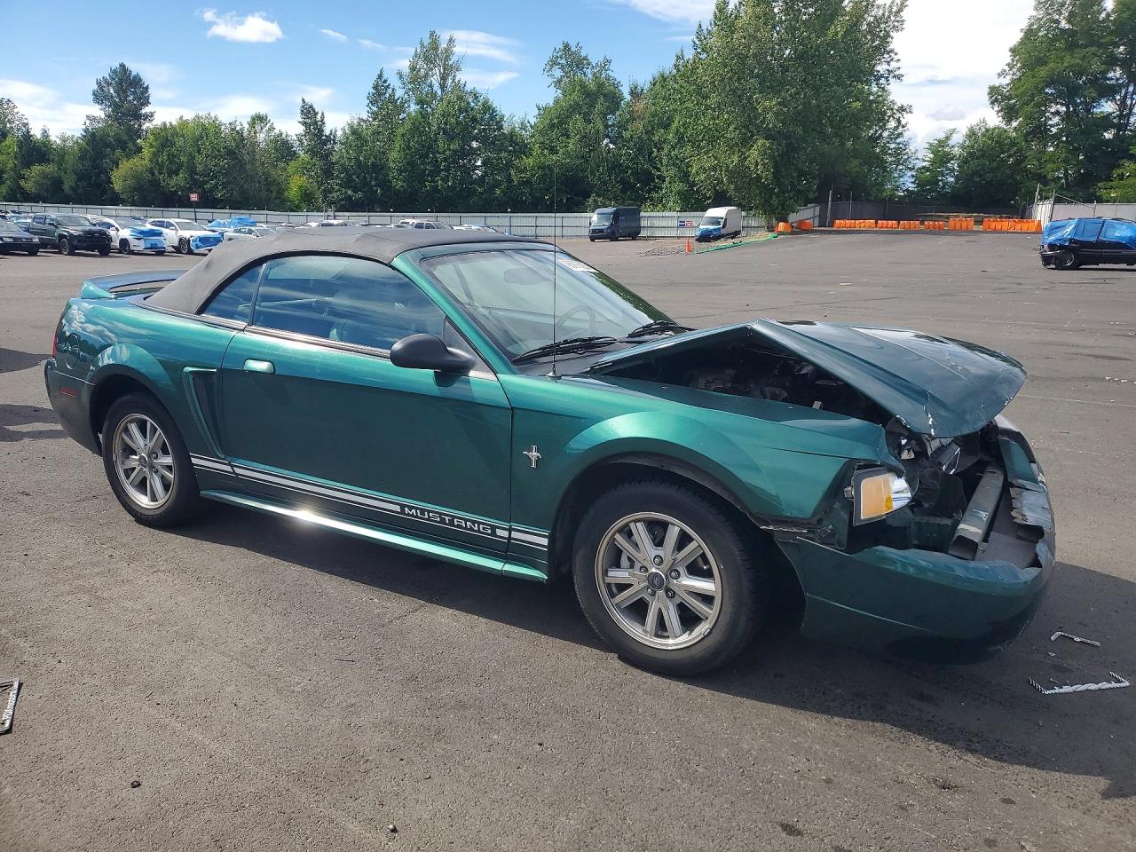 2000 Ford Mustang Green vin: 1FAFP4447YF288771
