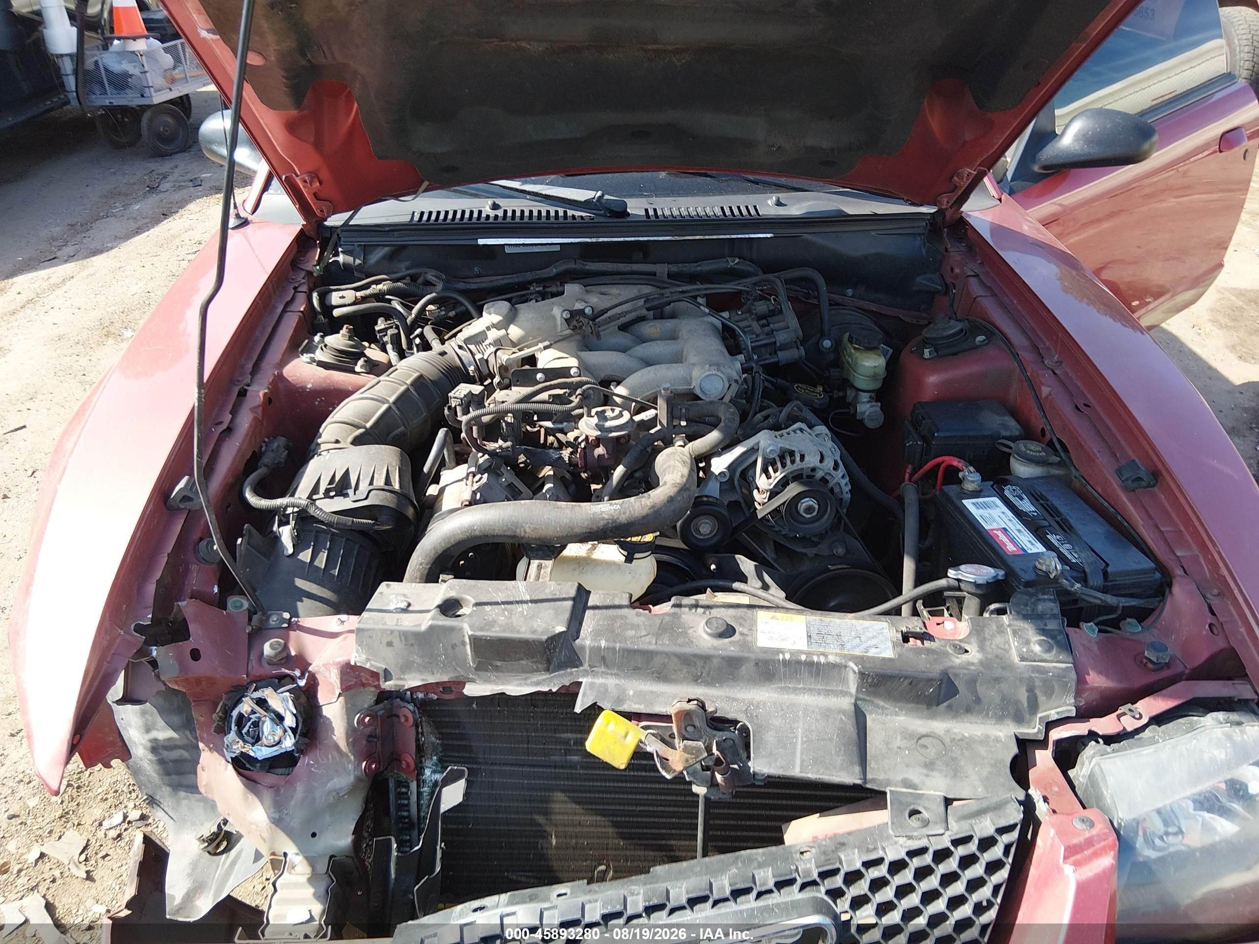 2002 Ford Mustang Deluxe/premium Red vin: 1FAFP44482F229333