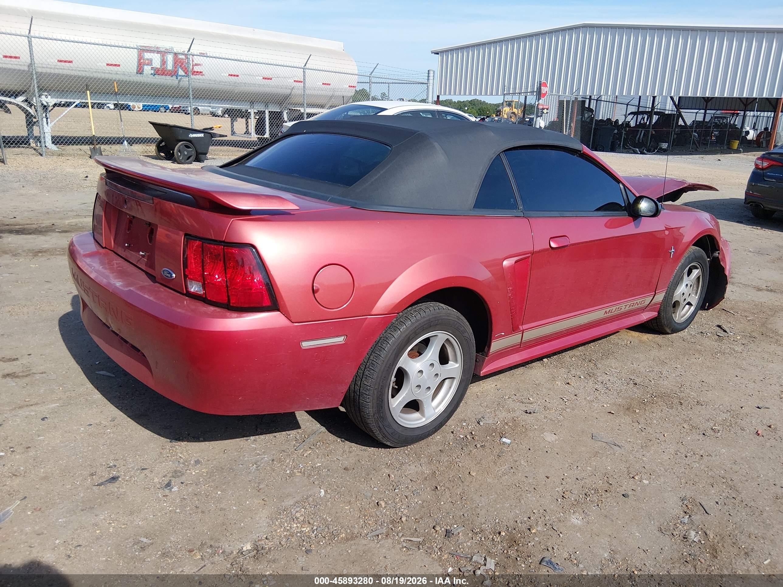 2002 Ford Mustang Deluxe/premium Red vin: 1FAFP44482F229333