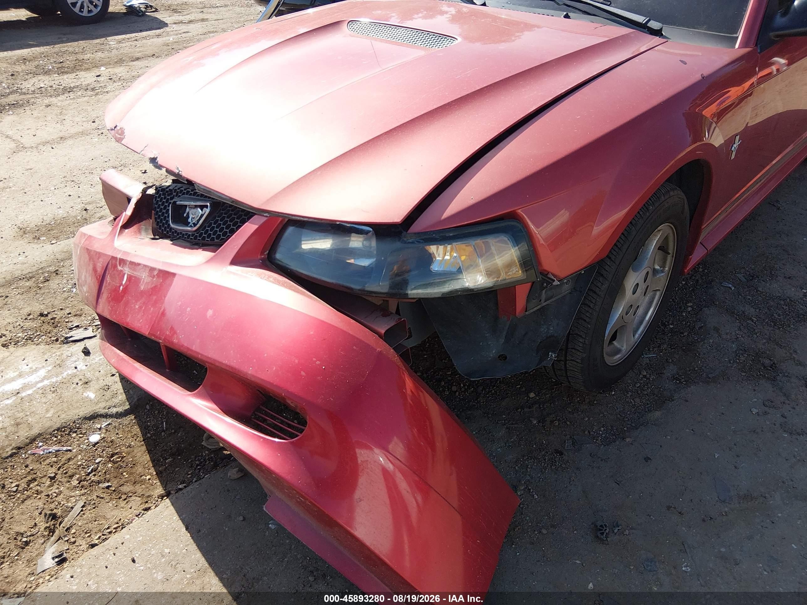 2002 Ford Mustang Deluxe/premium Red vin: 1FAFP44482F229333