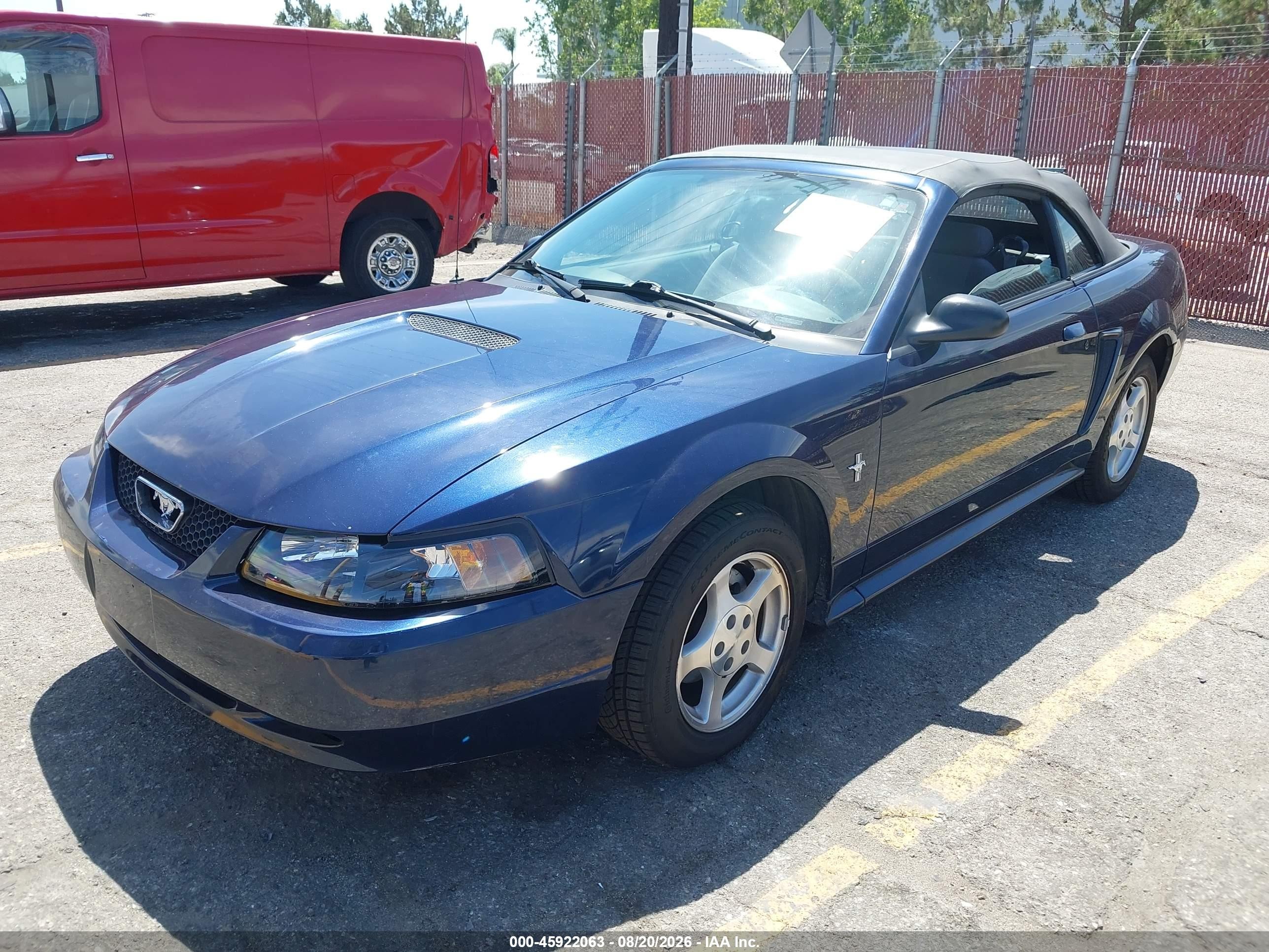 2002 Ford Mustang Deluxe/premium Blue vin: 1FAFP44492F239935