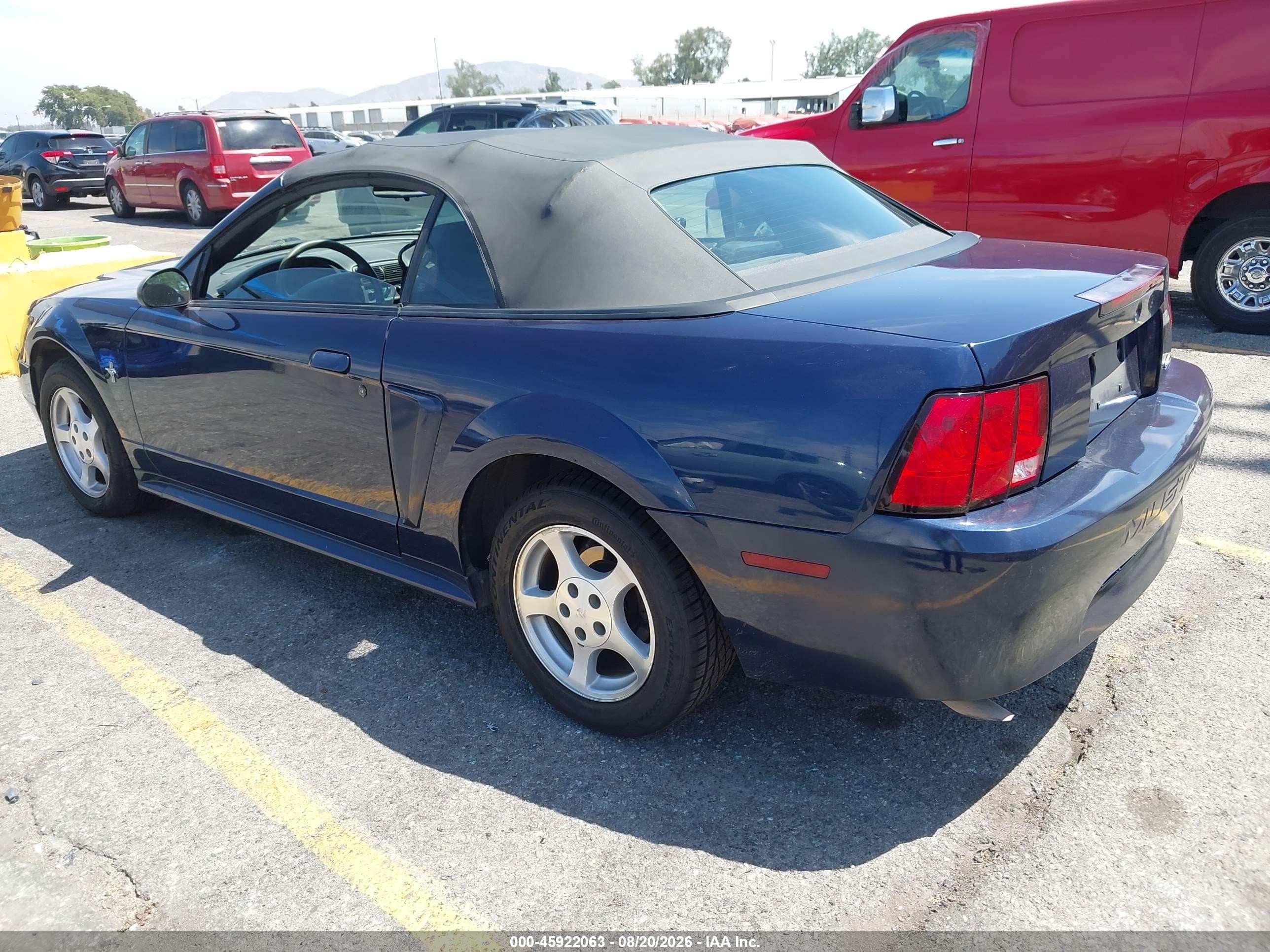 2002 Ford Mustang Deluxe/premium Blue vin: 1FAFP44492F239935