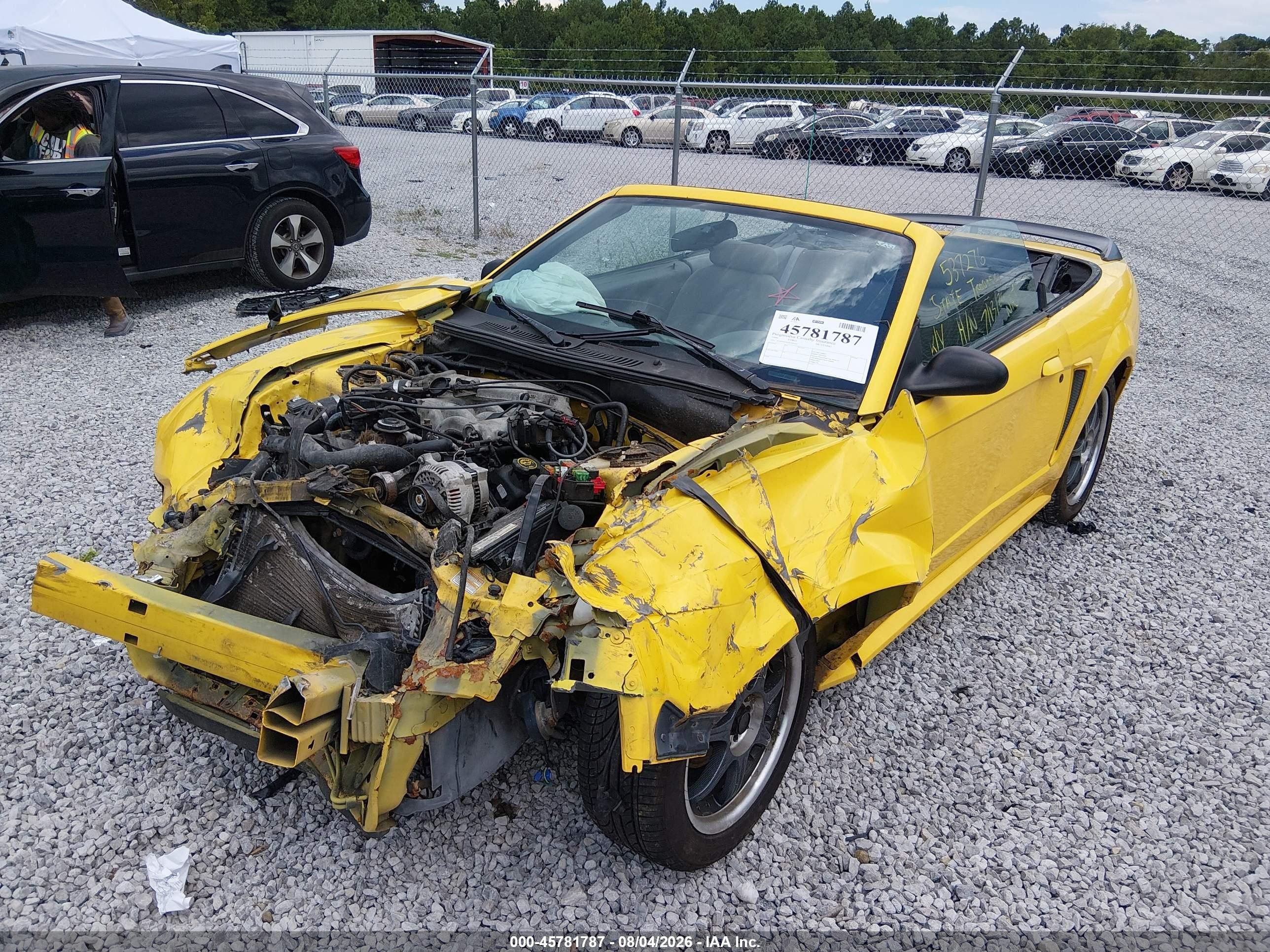 1999 Ford Mustang   Yellow vin: 1FAFP4449XF149241