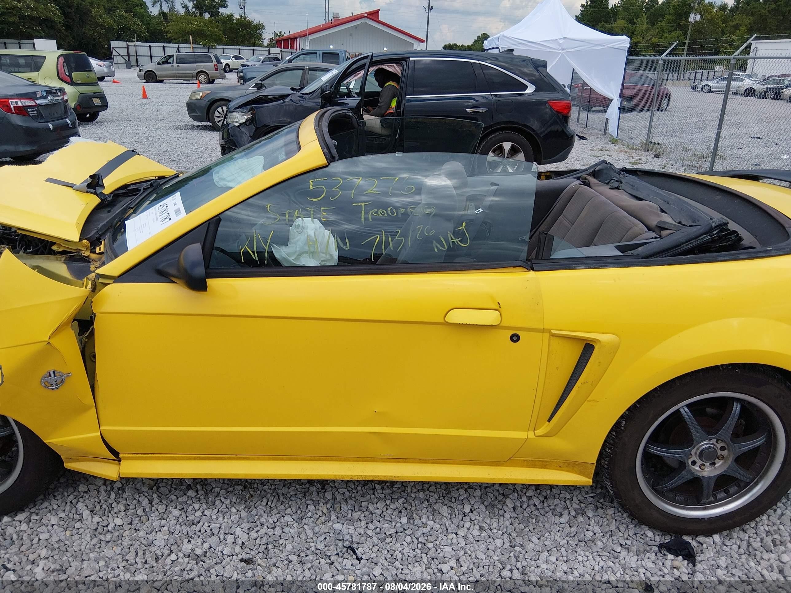 1999 Ford Mustang   Yellow vin: 1FAFP4449XF149241
