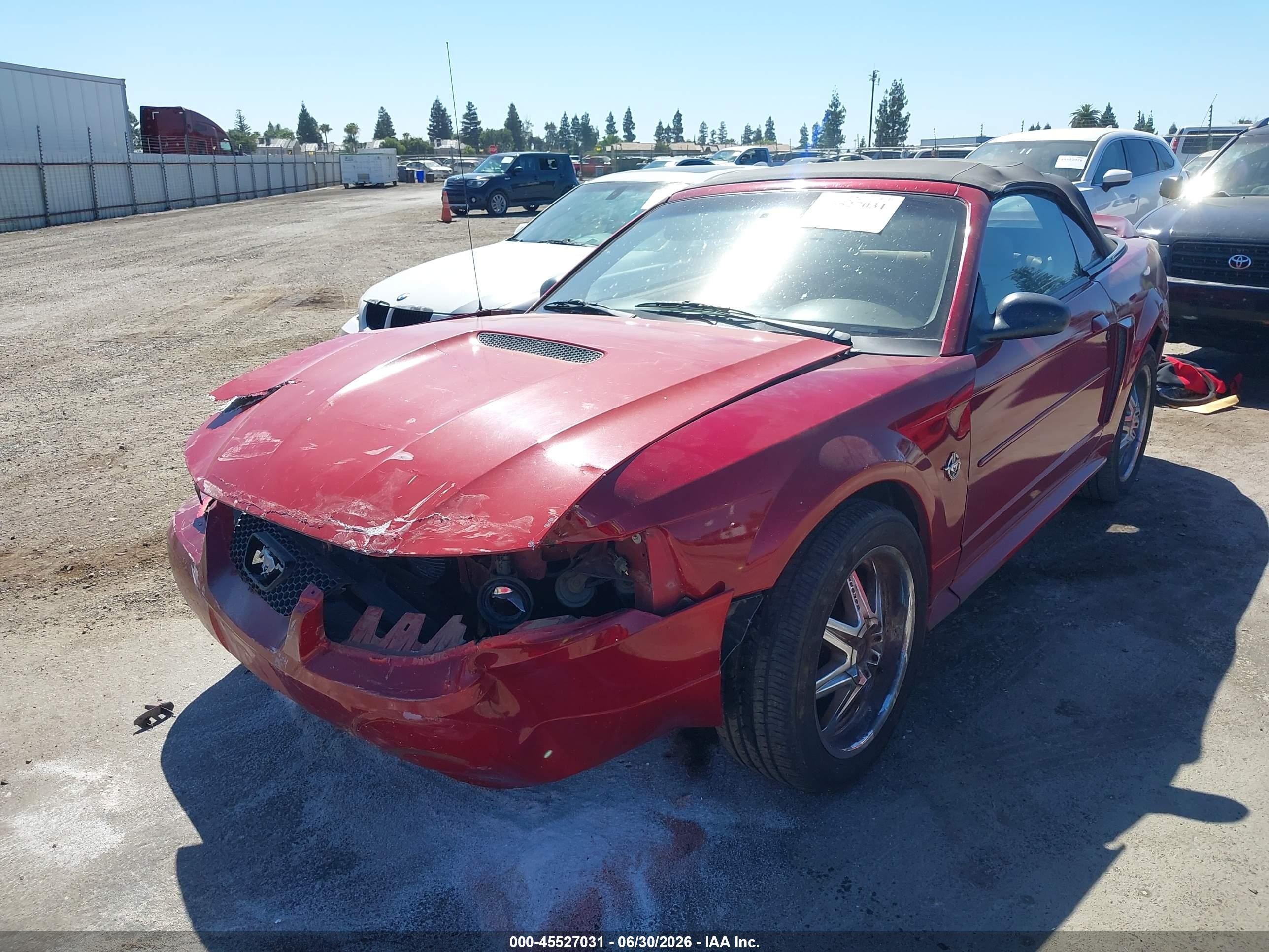 1999 Ford Mustang   Red vin: 1FAFP4449XF219336