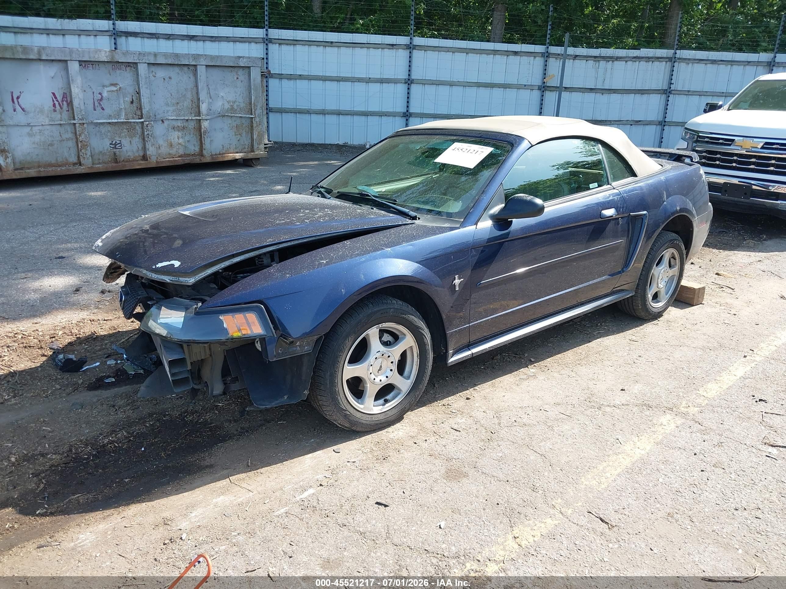 2003 Ford Mustang Navy vin: 1FAFP444X3F400858