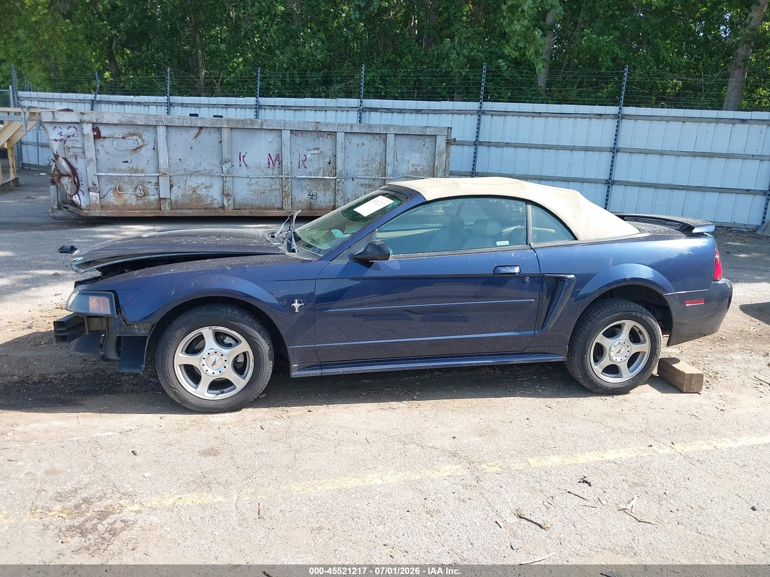 2003 Ford Mustang Navy vin: 1FAFP444X3F400858