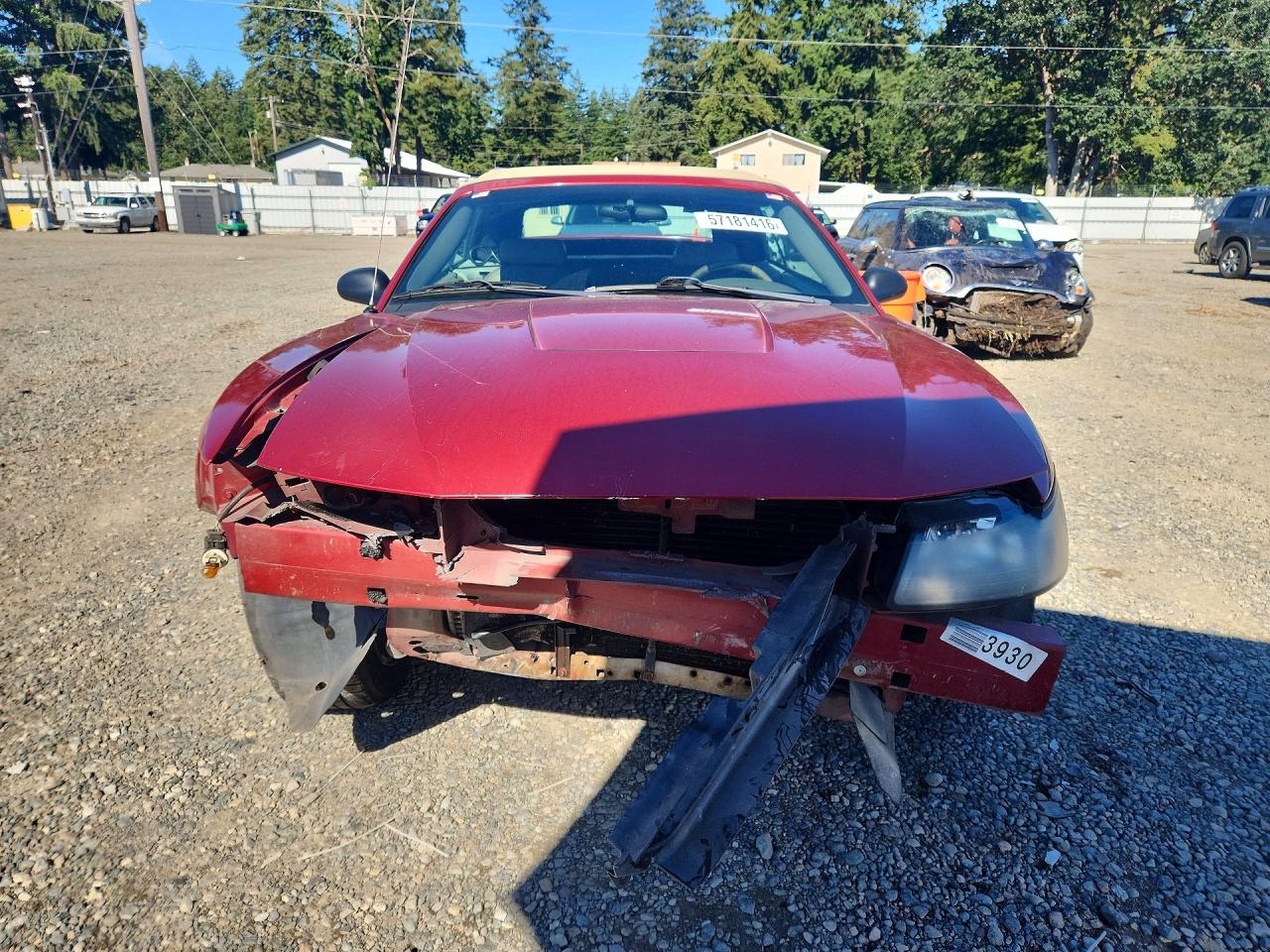 2004 Ford Mustang Burgundy vin: 1FAFP44604F154650