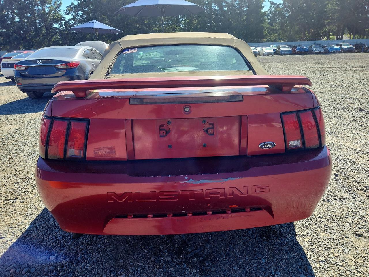 2004 Ford Mustang Burgundy vin: 1FAFP44604F154650
