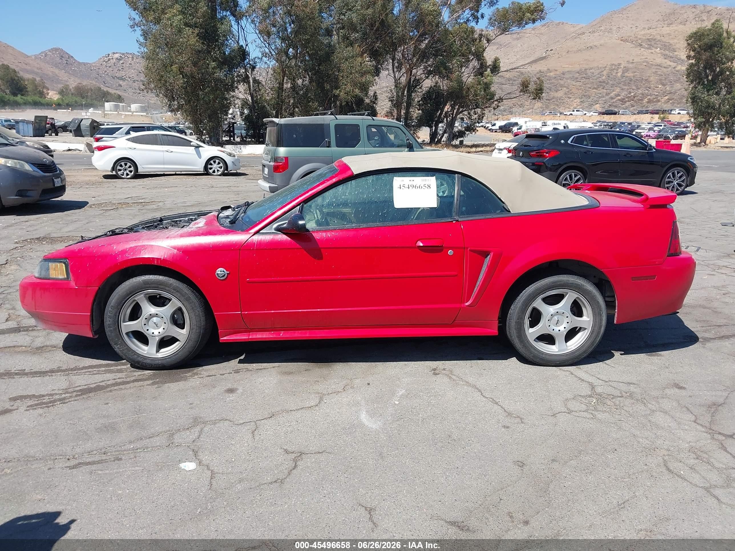 2004 Ford Mustang   Red vin: 1FAFP44654F206998