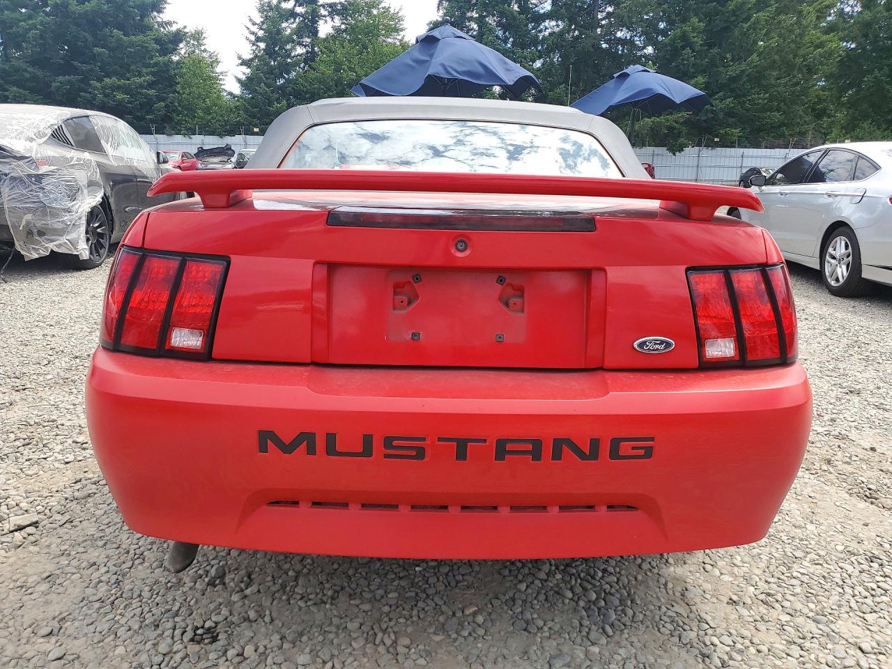 2004 Ford Mustang Red vin: 1FAFP44654F230556