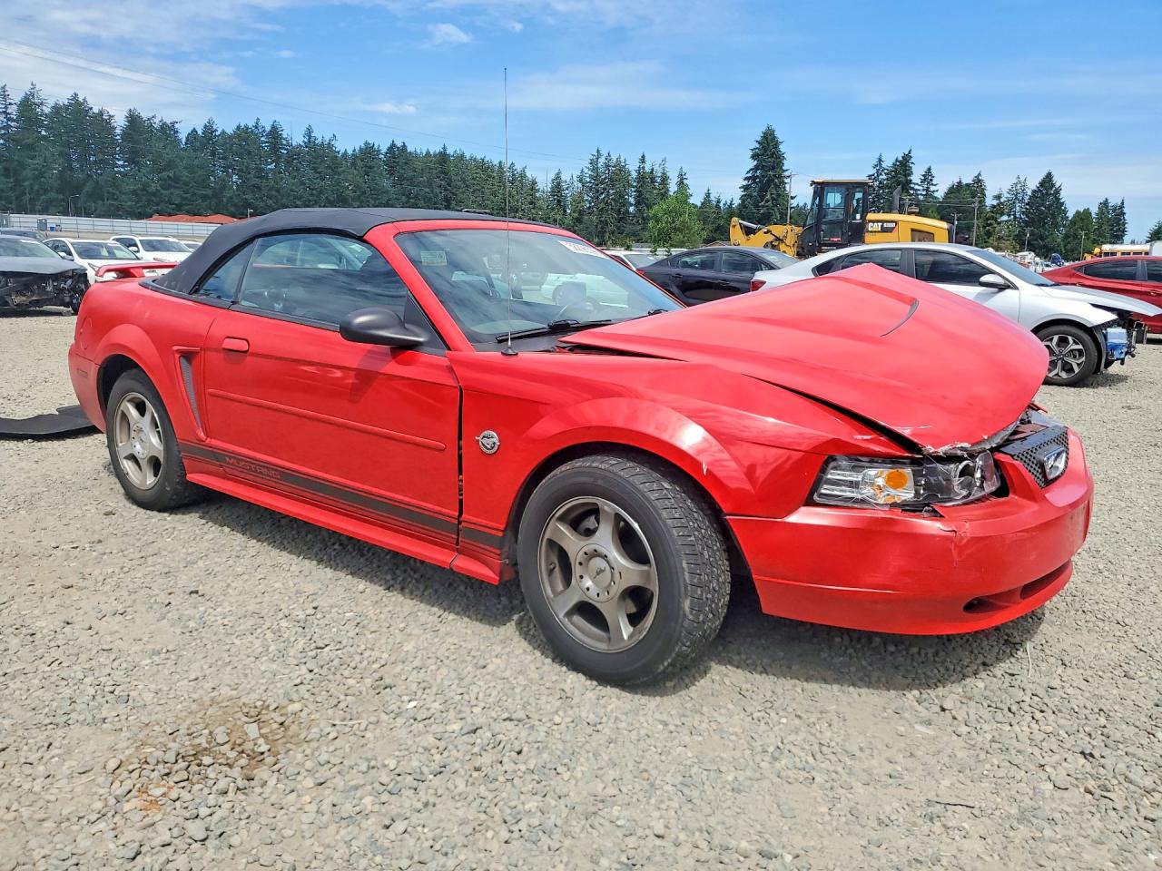 2004 Ford Mustang Red vin: 1FAFP44654F230556