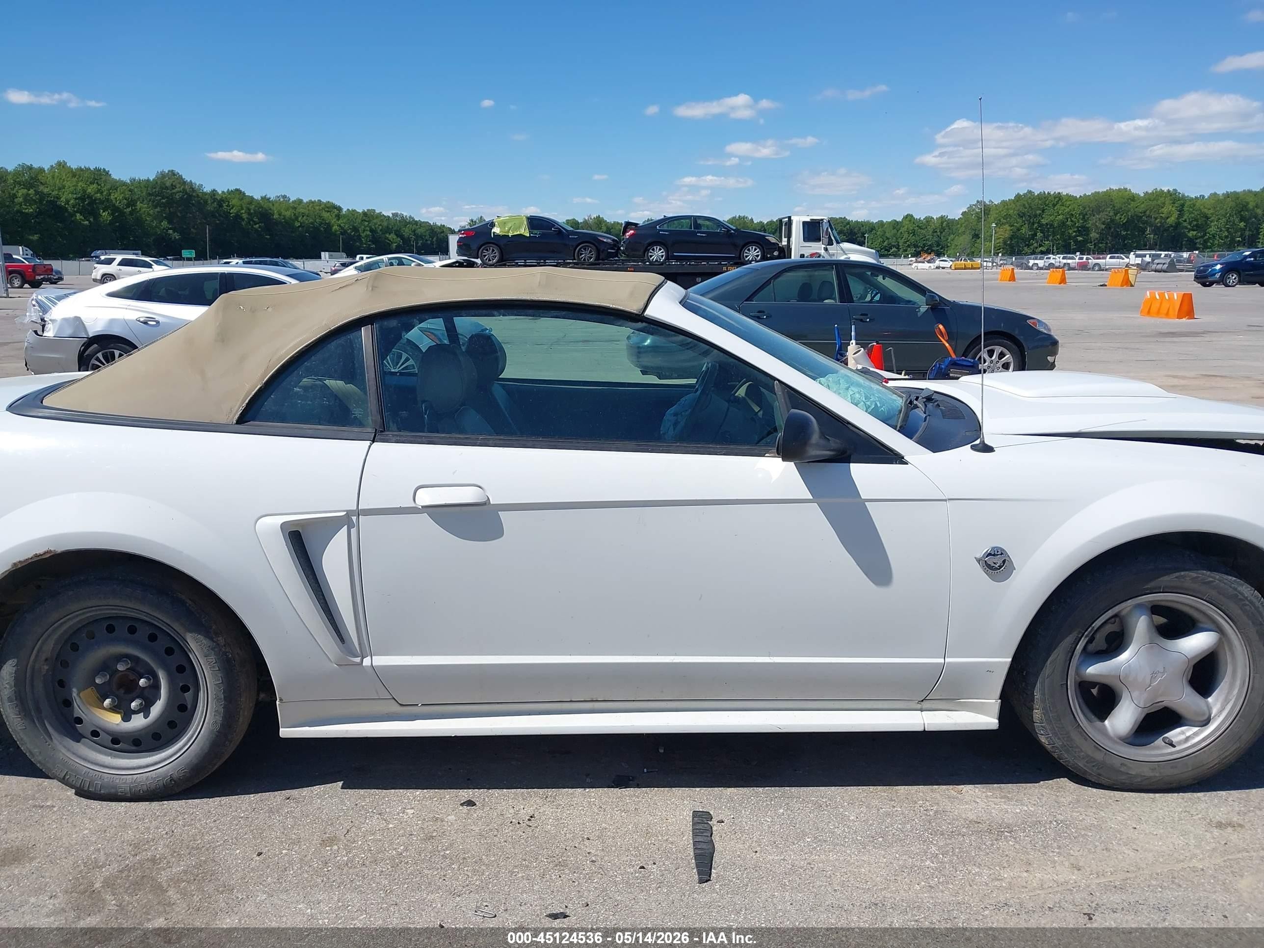 2004 Ford Mustang   White vin: 1FAFP44654F232985