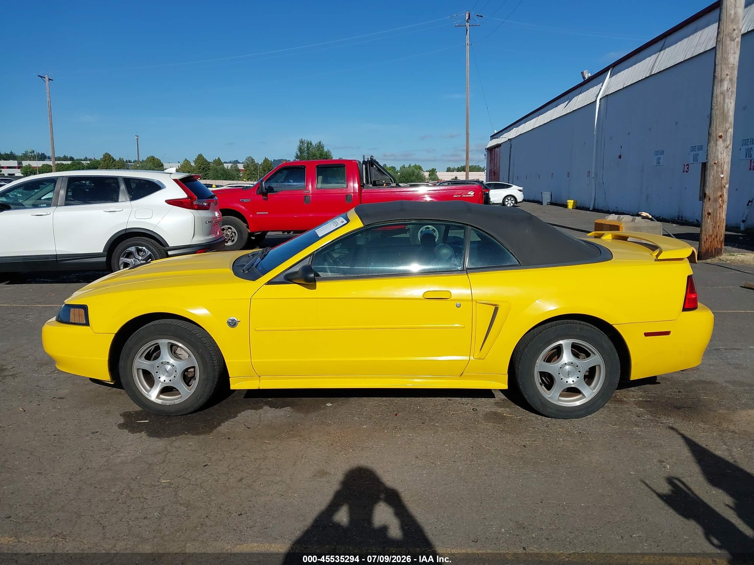 2004 Ford Mustang   Yellow vin: 1FAFP44664F188897