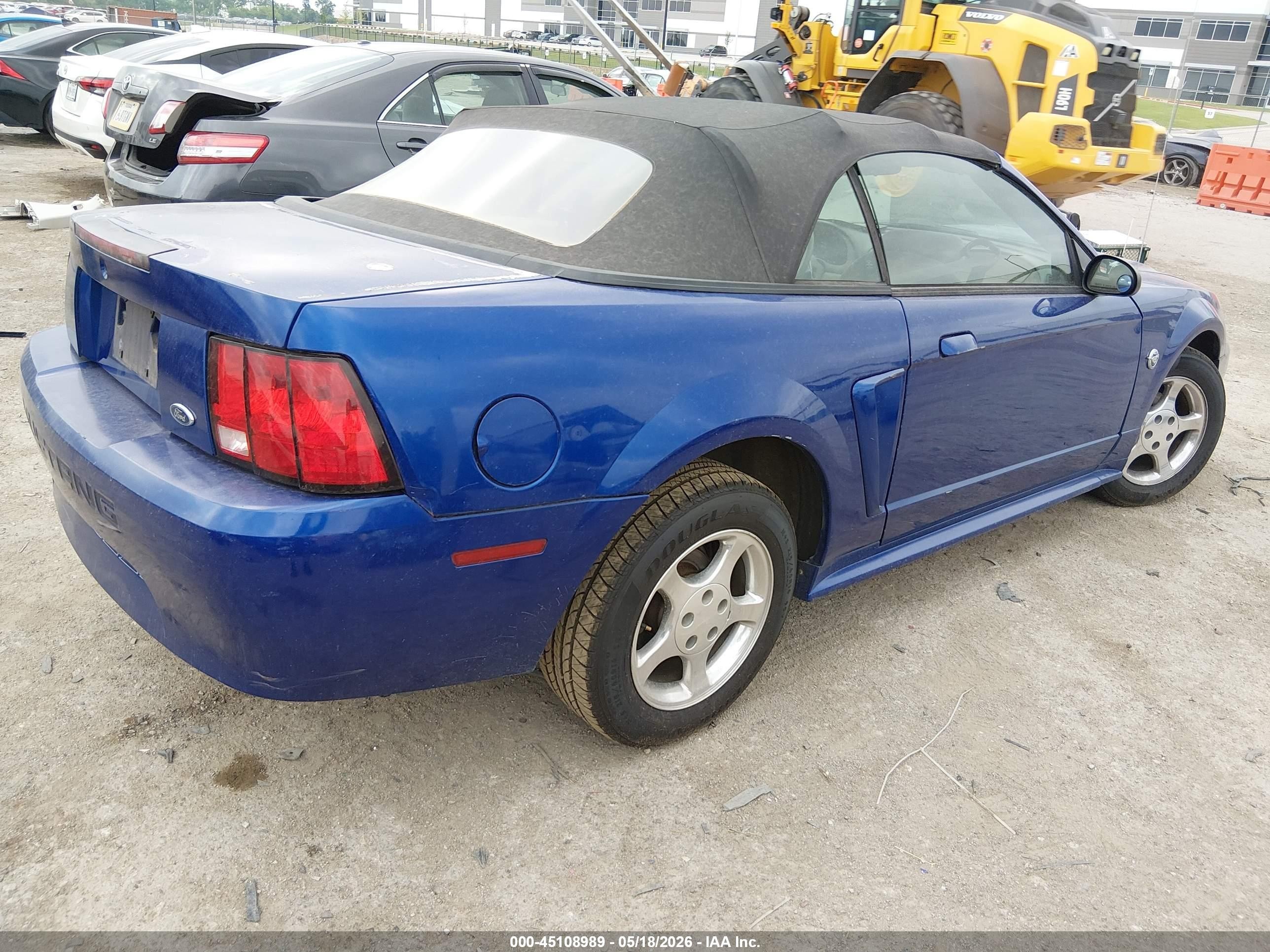 2004 Ford Mustang   Blue vin: 1FAFP44674F188097