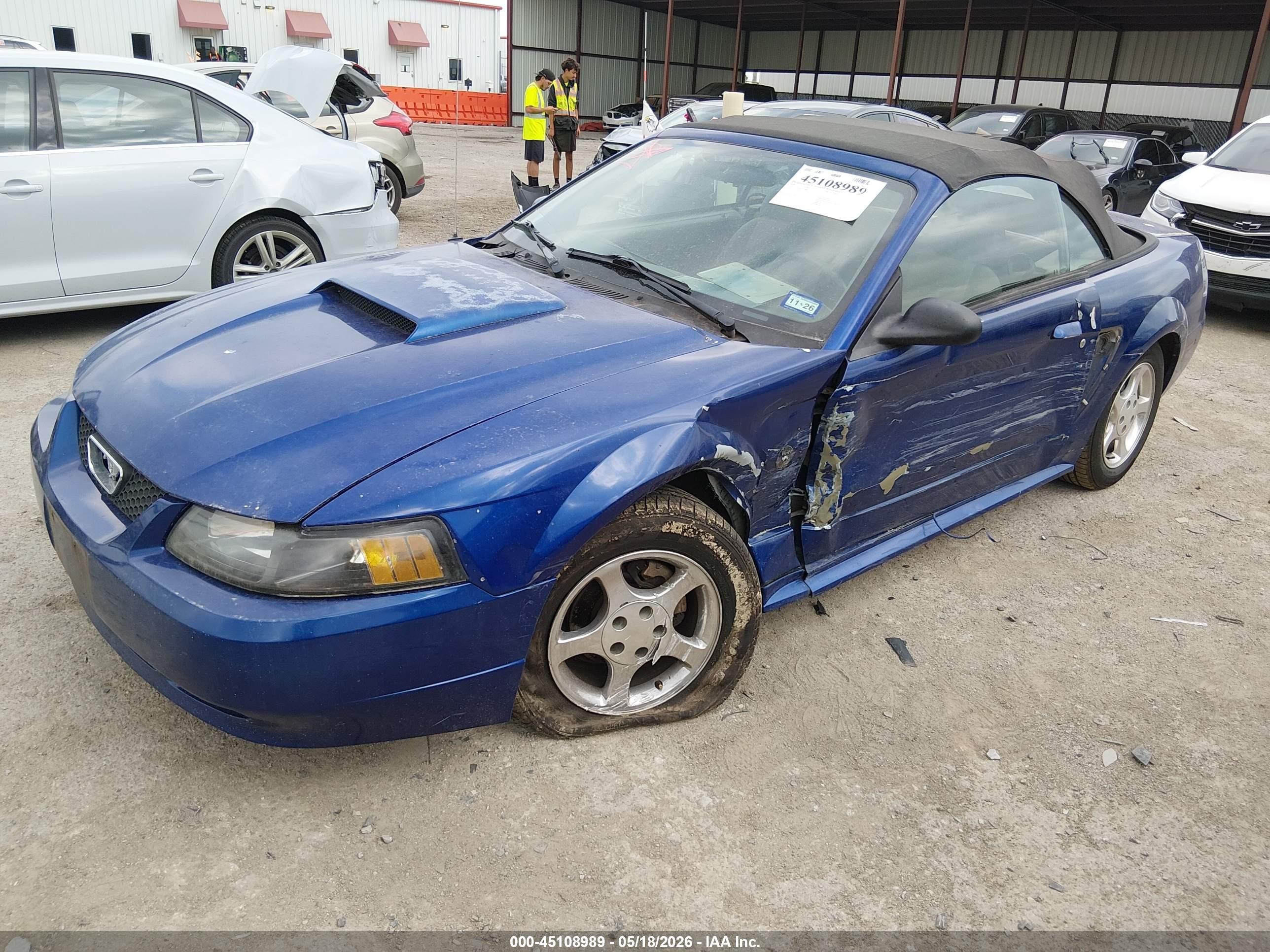 2004 Ford Mustang   Blue vin: 1FAFP44674F188097