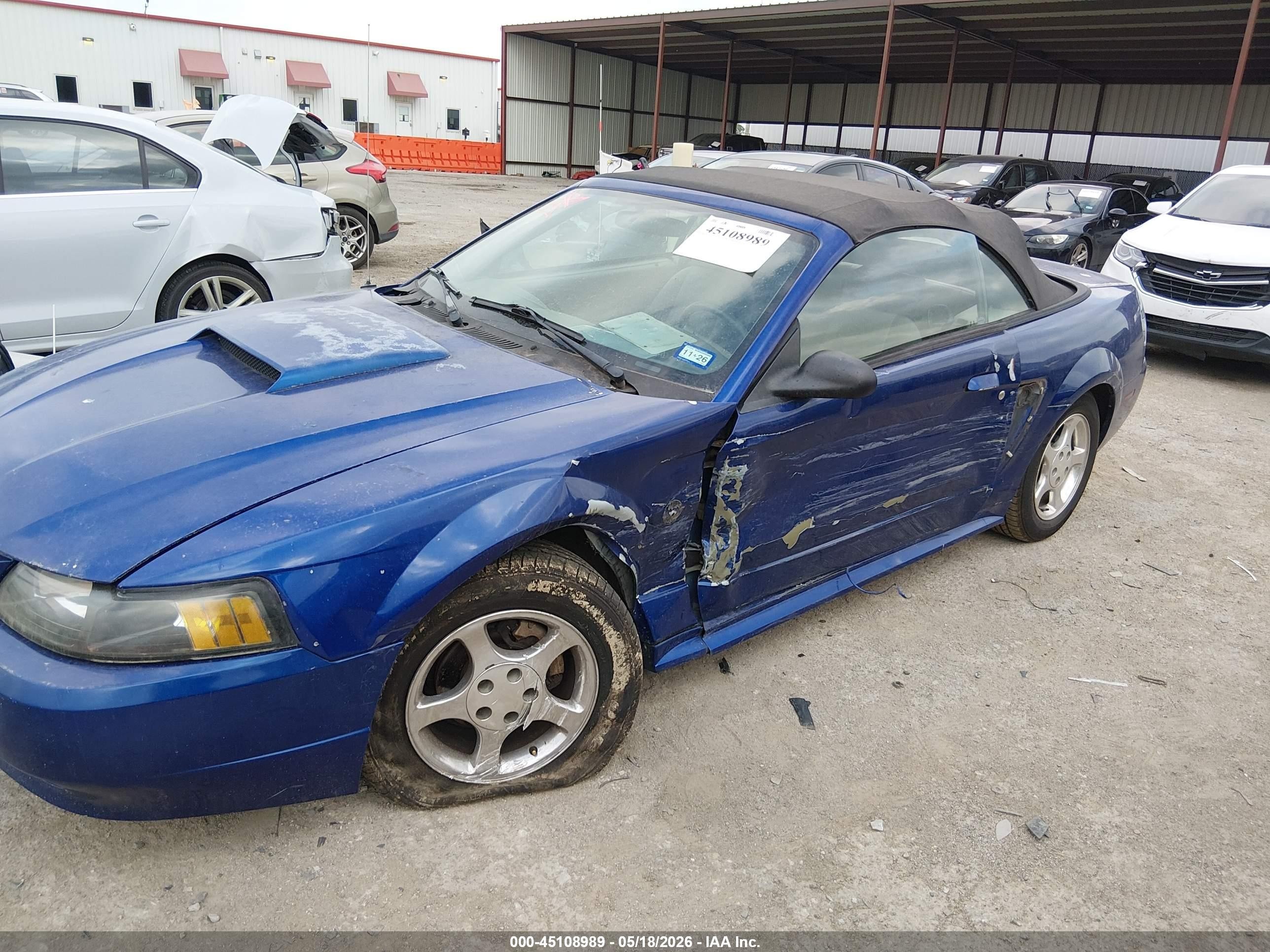 2004 Ford Mustang   Blue vin: 1FAFP44674F188097