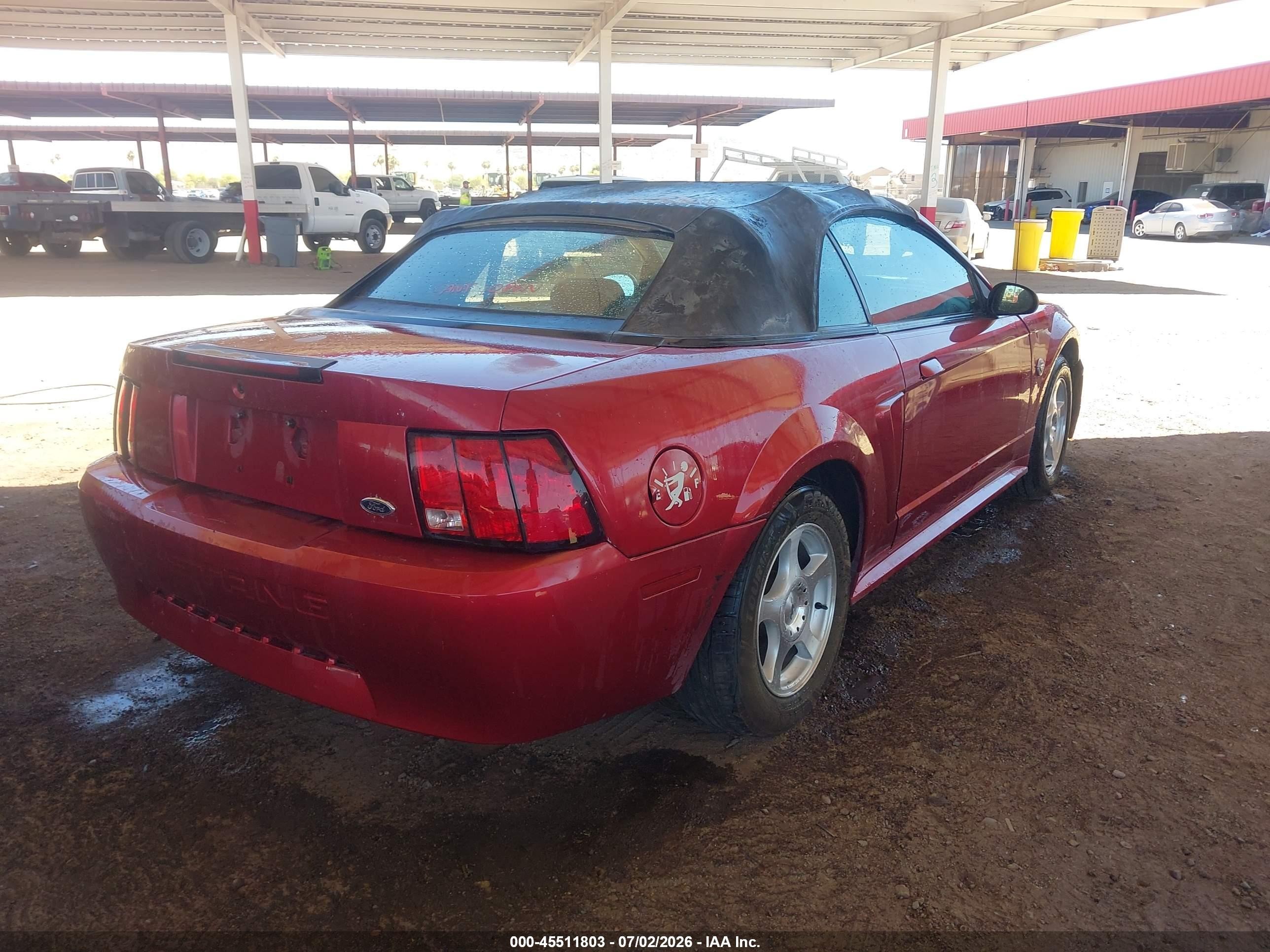 2004 Ford Mustang   Maroon vin: 1FAFP44684F176380