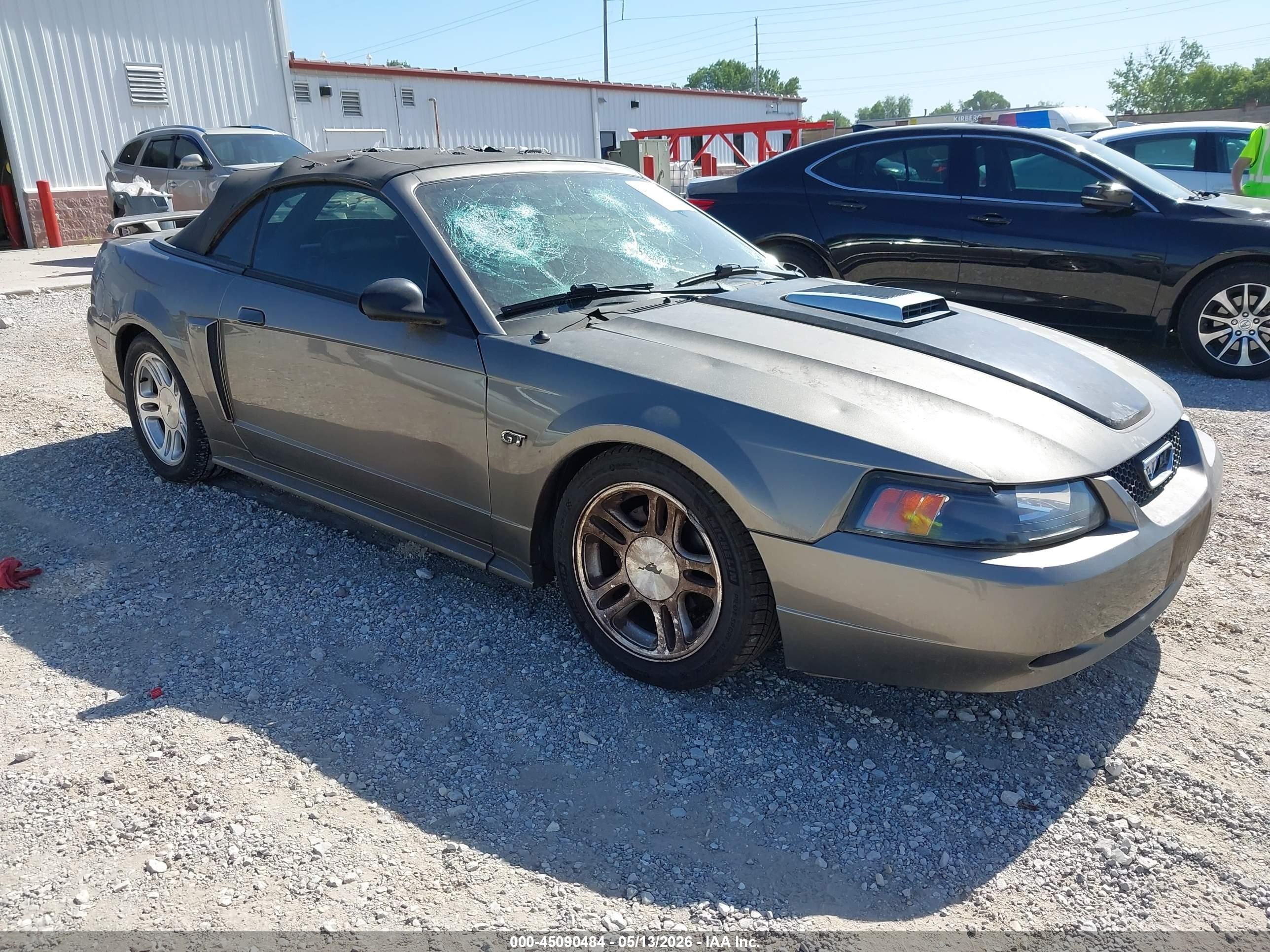 2002 Ford Mustang Gt Gray vin: 1FAFP45X02F174871