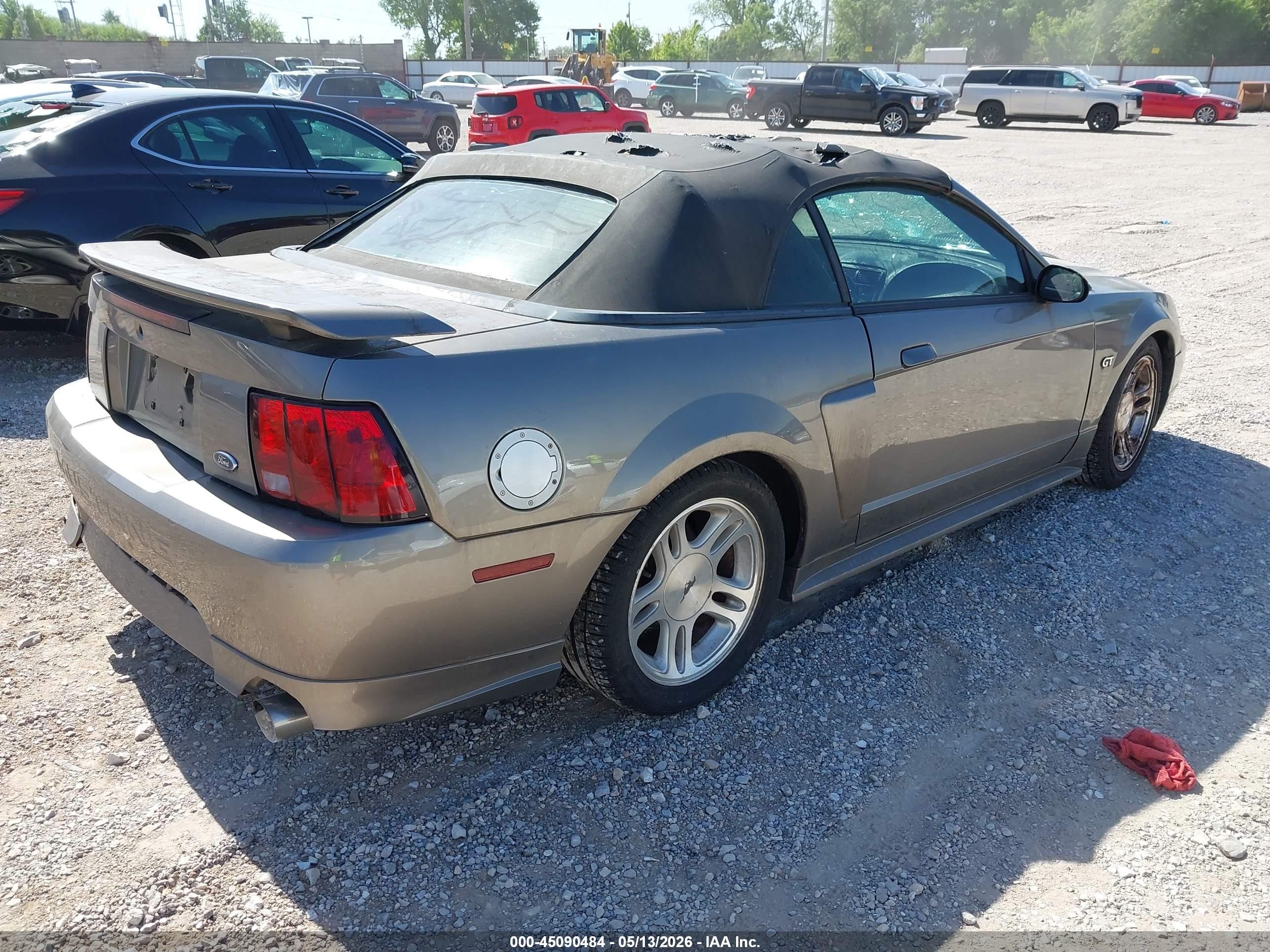 2002 Ford Mustang Gt Серый vin: 1FAFP45X02F174871