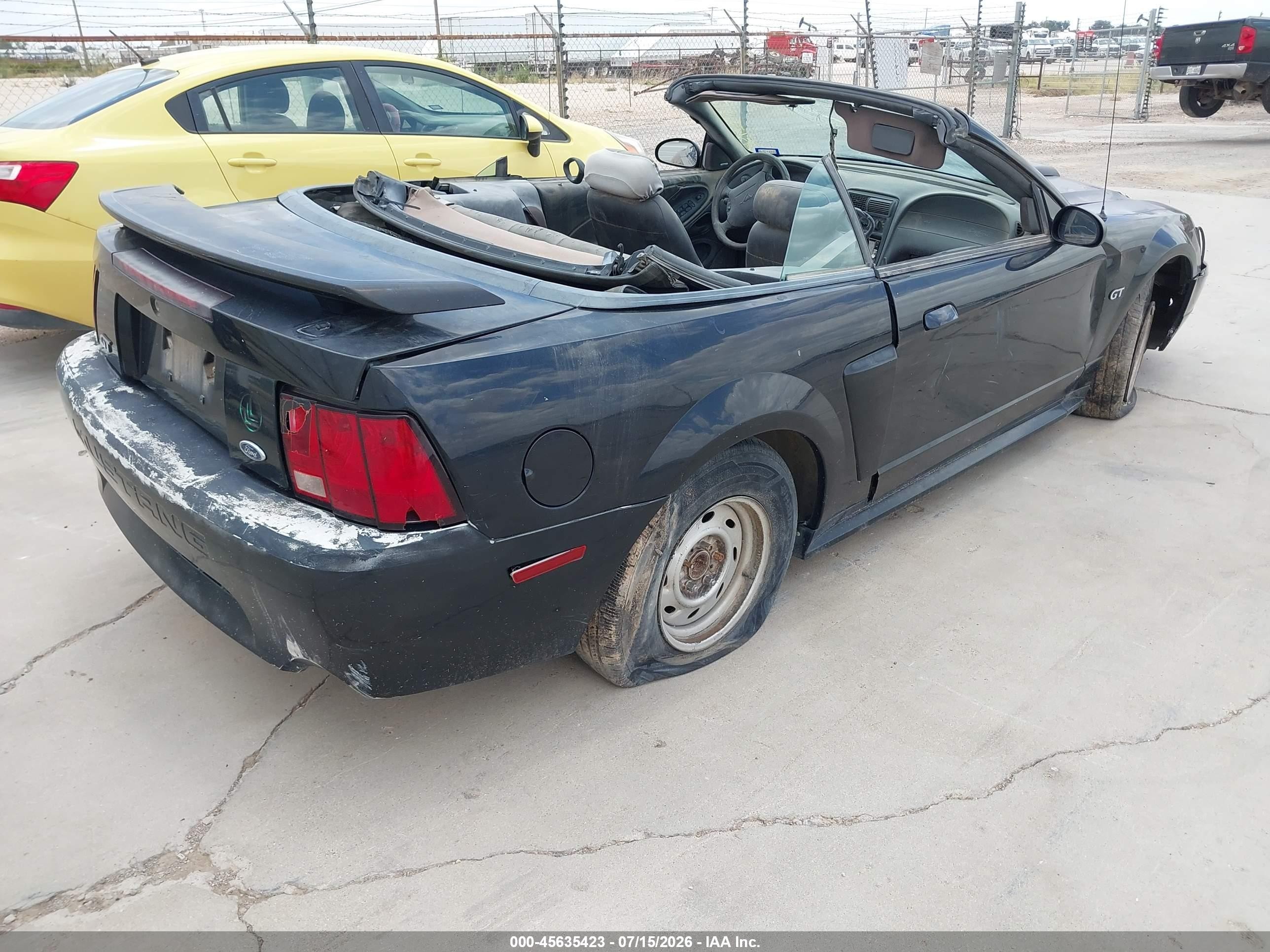 2002 Ford Mustang Gt Deluxe/gt Premium Black vin: 1FAFP45X02F230923