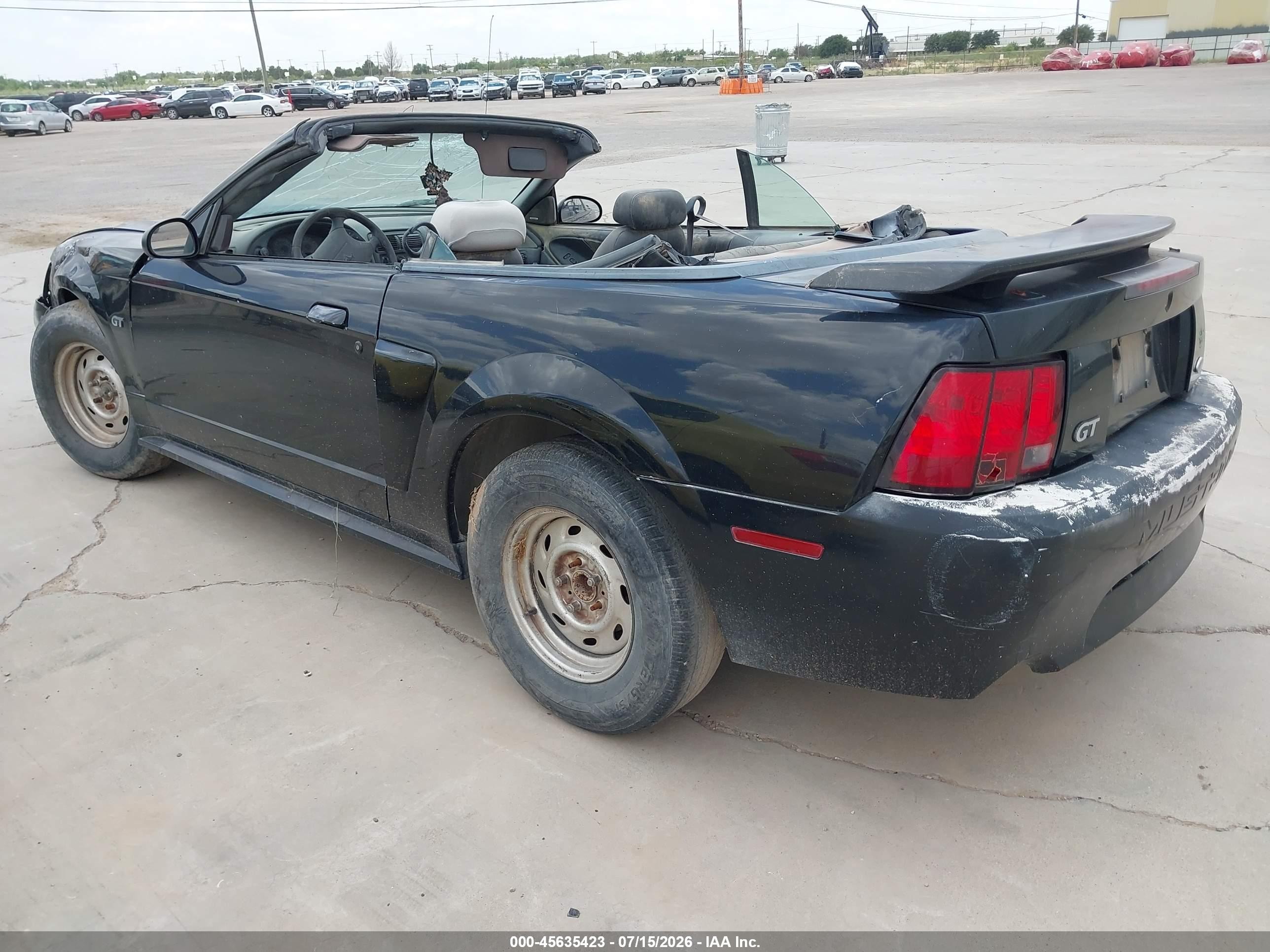 2002 Ford Mustang Gt Deluxe/gt Premium Black vin: 1FAFP45X02F230923