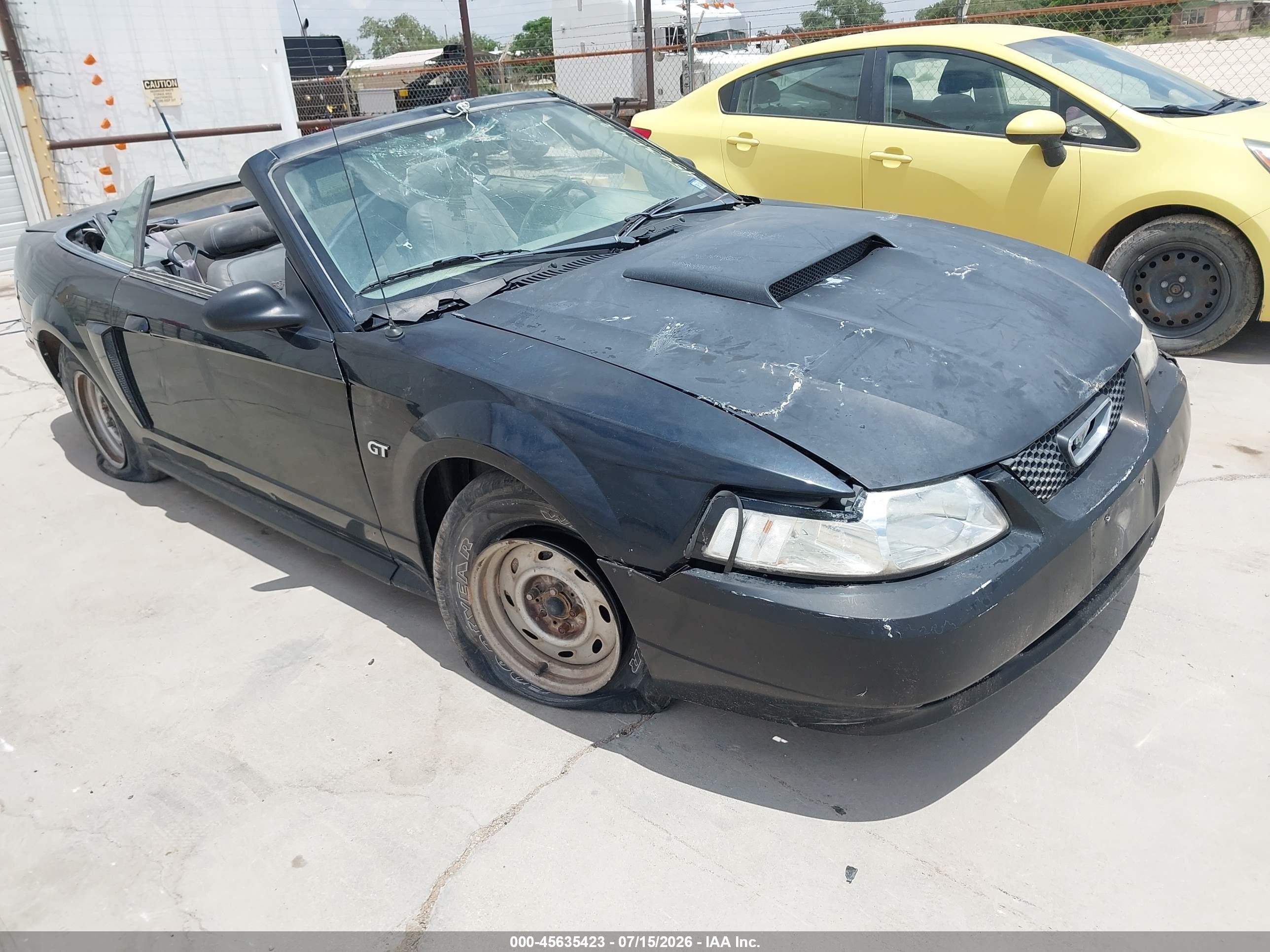 2002 Ford Mustang Gt Deluxe/gt Premium Black vin: 1FAFP45X02F230923