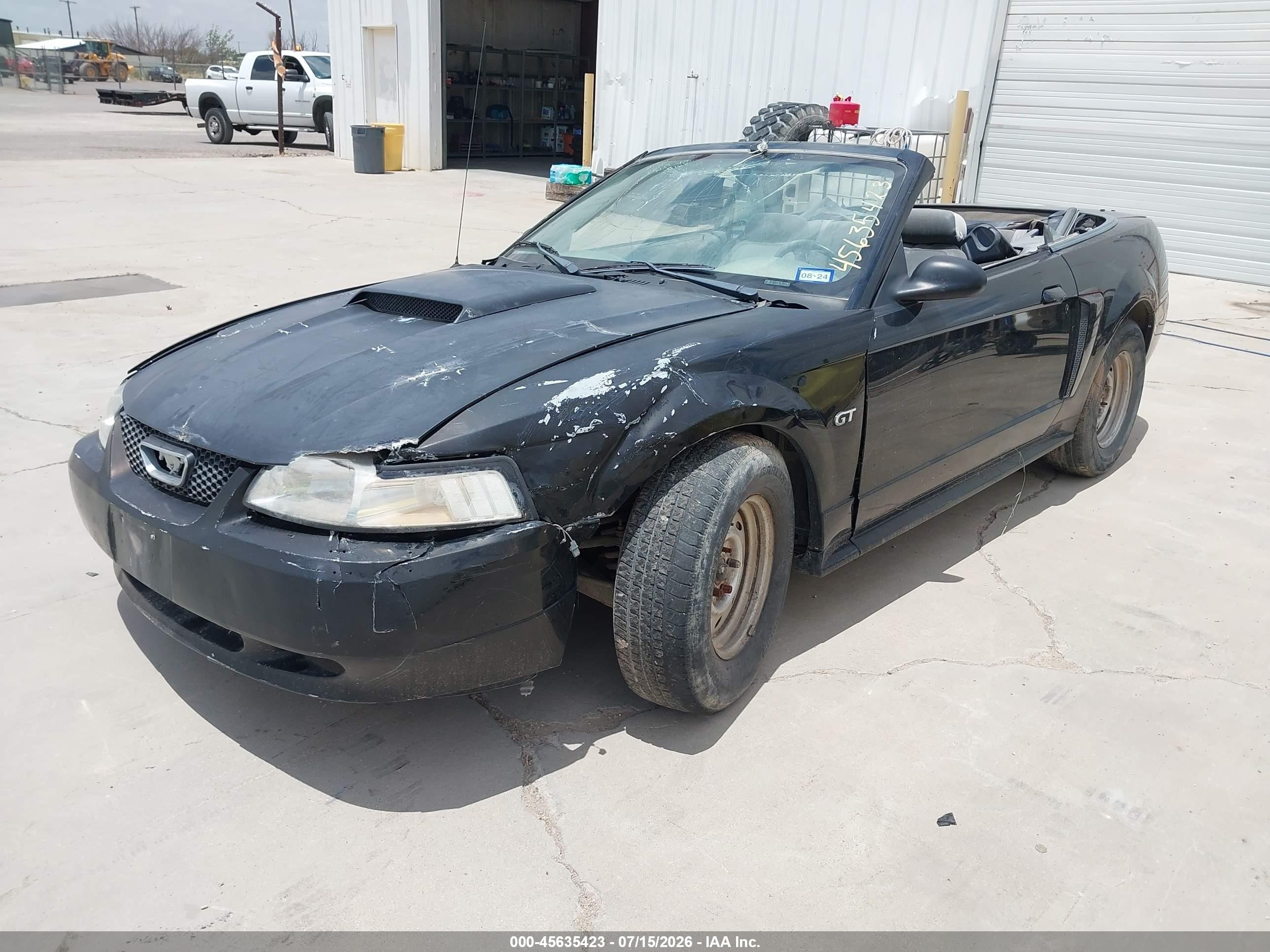 2002 Ford Mustang Gt Deluxe/gt Premium Black vin: 1FAFP45X02F230923