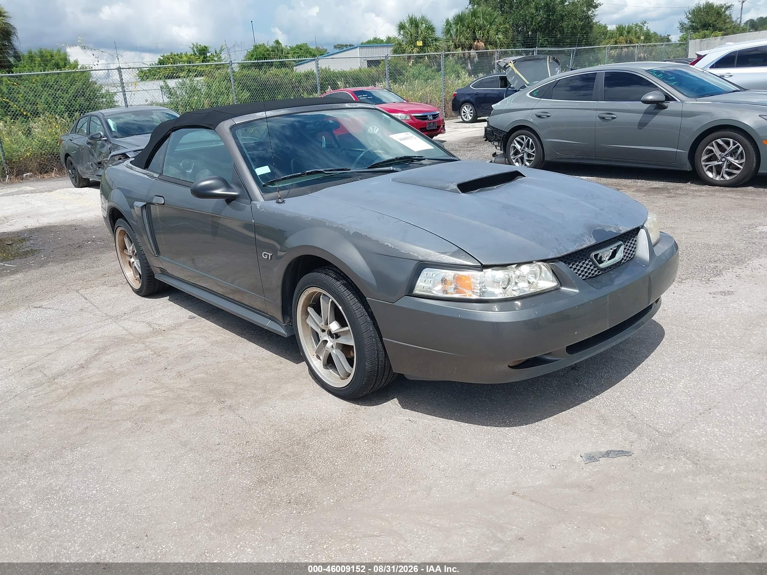 2003 Ford Mustang Gt Серый vin: 1FAFP45X03F306822