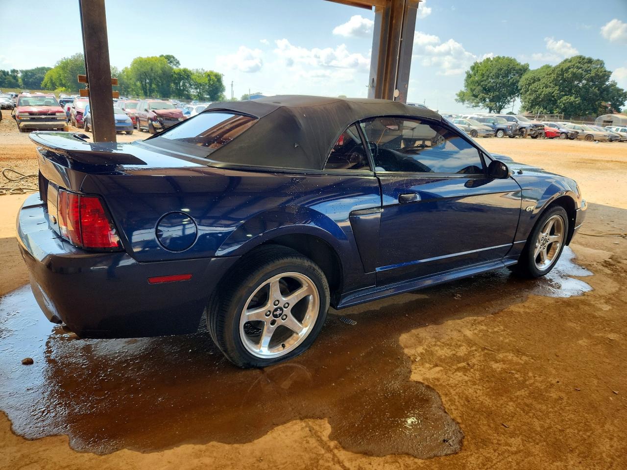 2003 Ford Mustang Gt Blue vin: 1FAFP45X03F368690