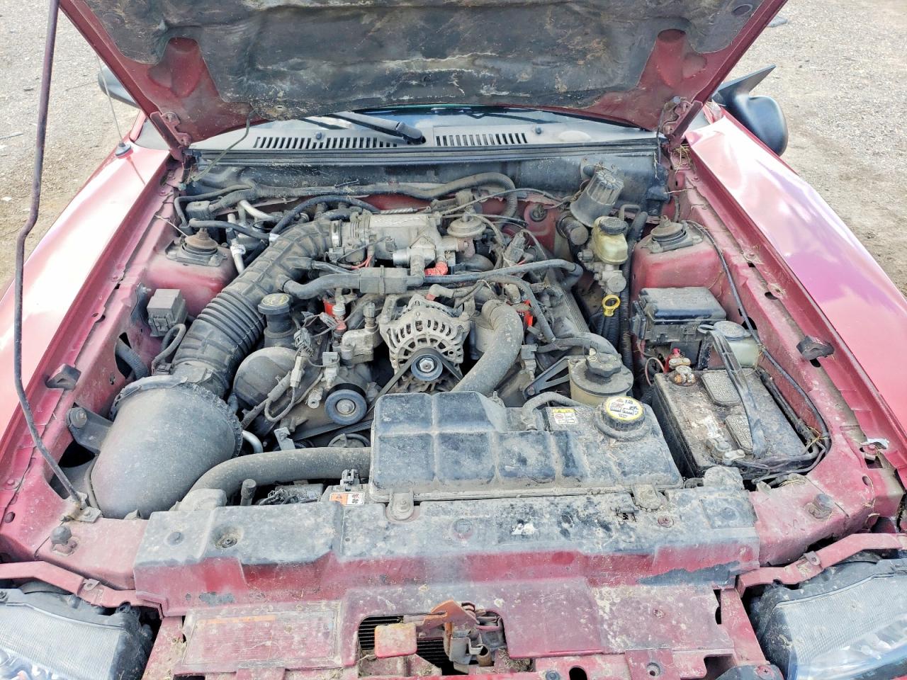 2003 Ford Mustang Gt Red vin: 1FAFP45X03F444702