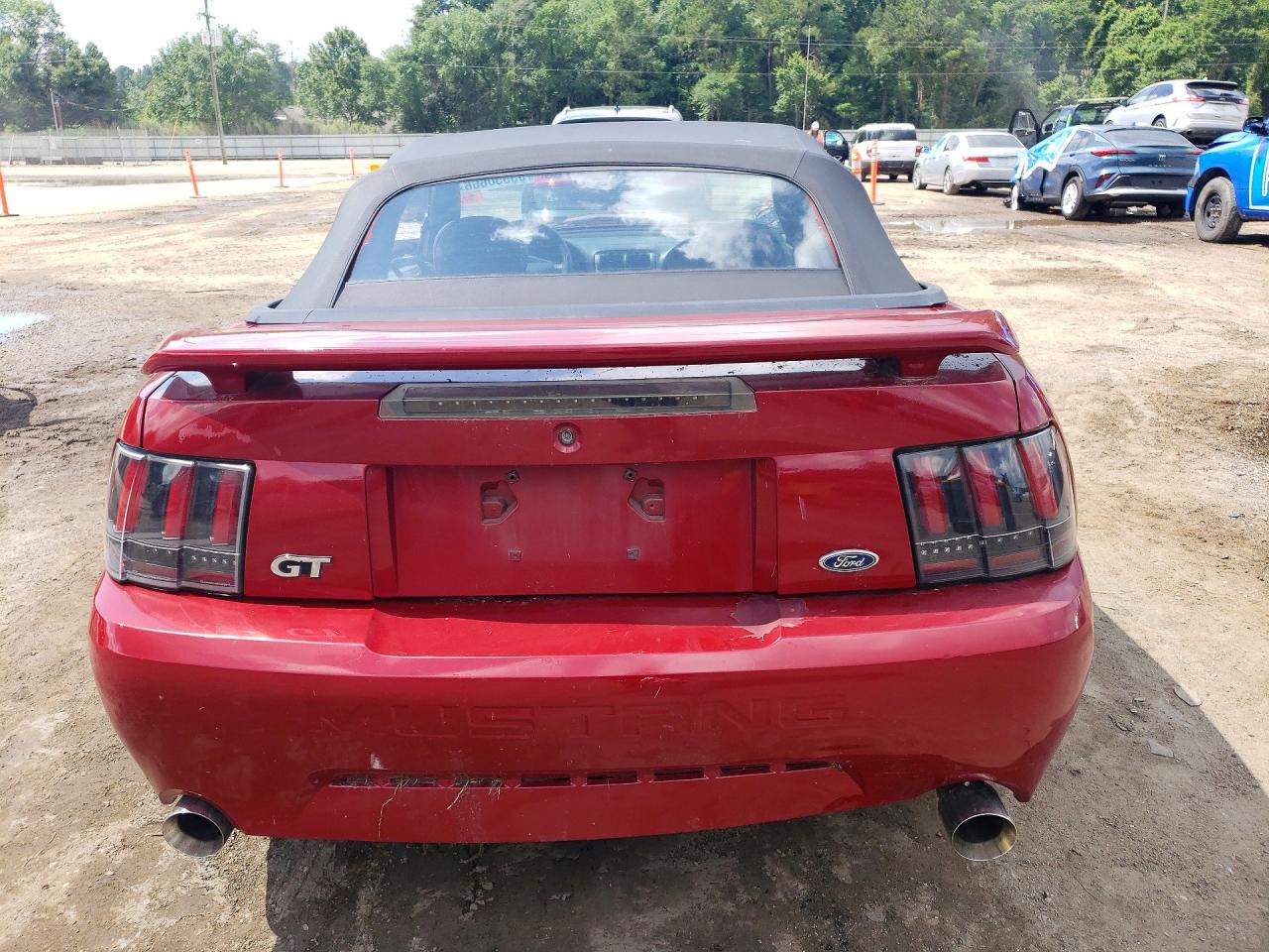 2003 Ford Mustang Gt Red vin: 1FAFP45X03F444702