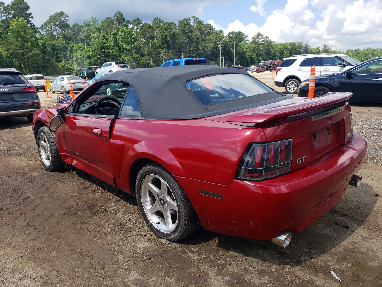 2003 Ford Mustang Gt Red vin: 1FAFP45X03F444702