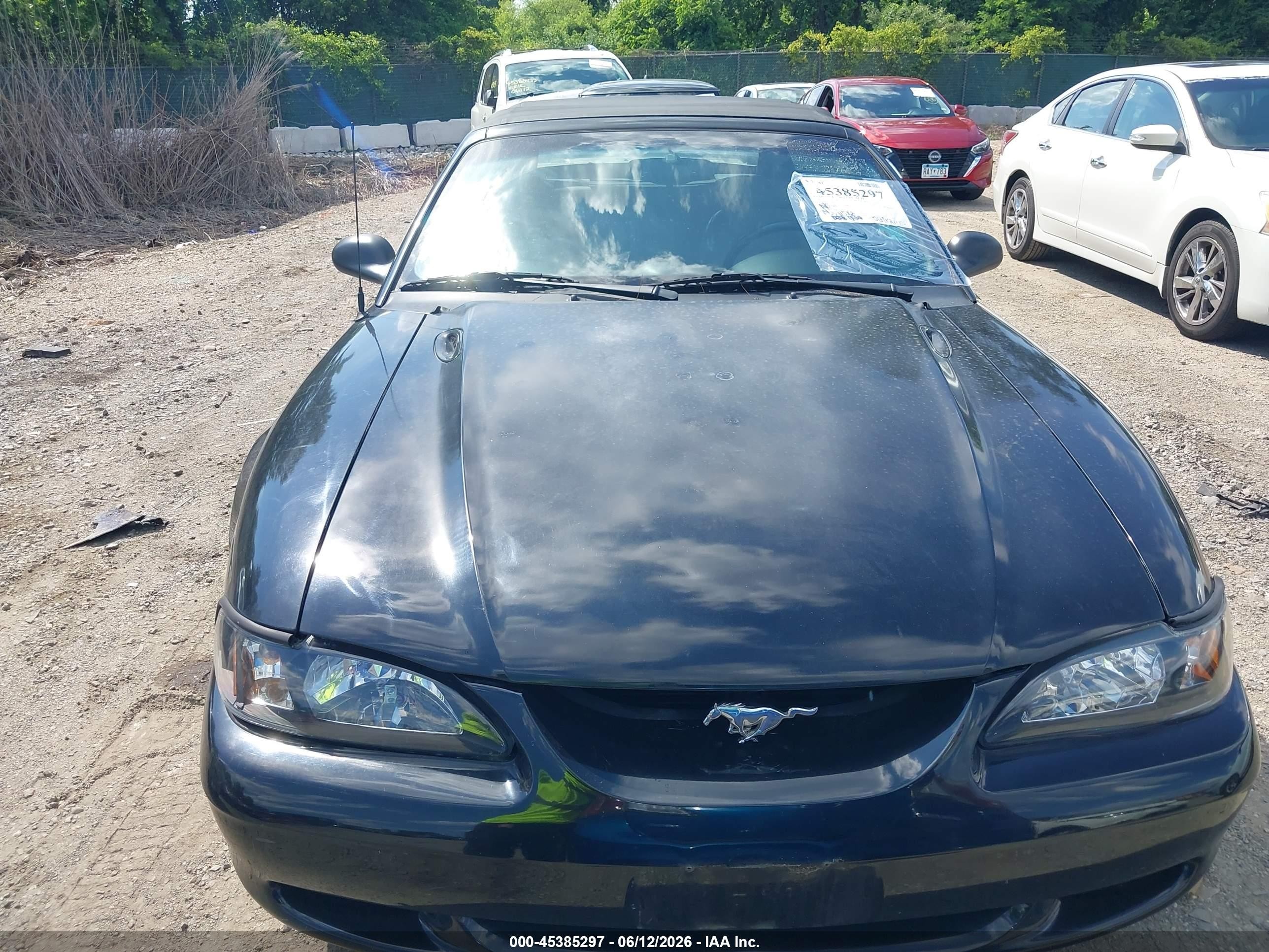 1998 Ford Mustang Gt Black vin: 1FAFP45X0WF123506