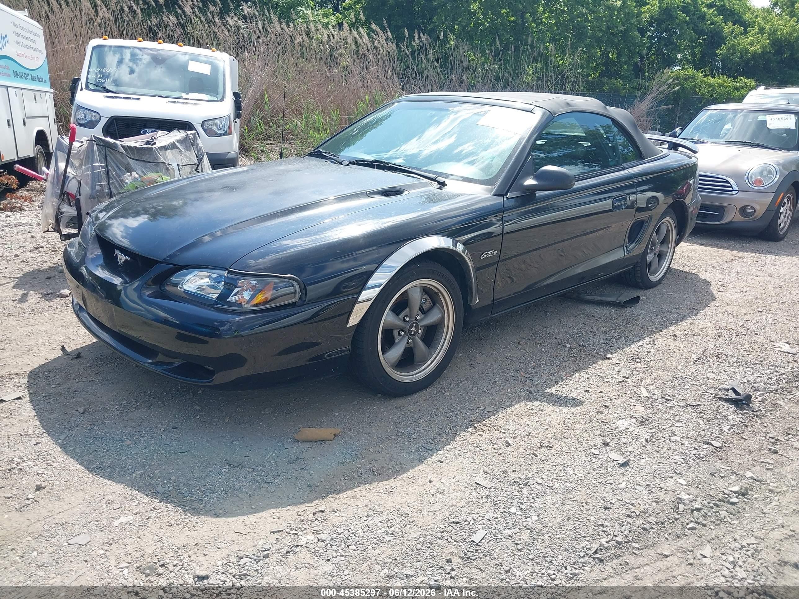 1998 Ford Mustang Gt Black vin: 1FAFP45X0WF123506