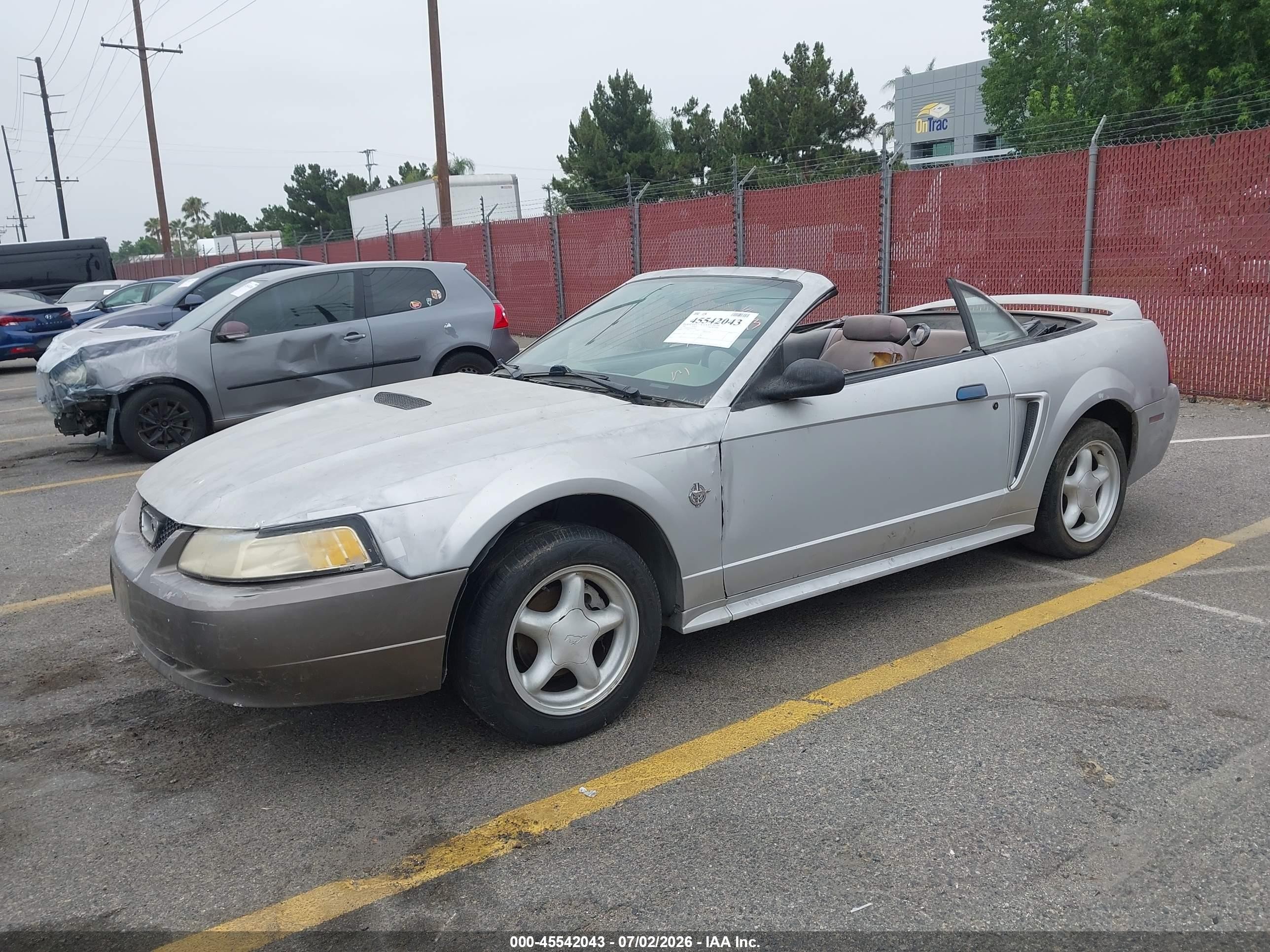 1999 Ford Mustang Gt Silver vin: 1FAFP45X0XF155695