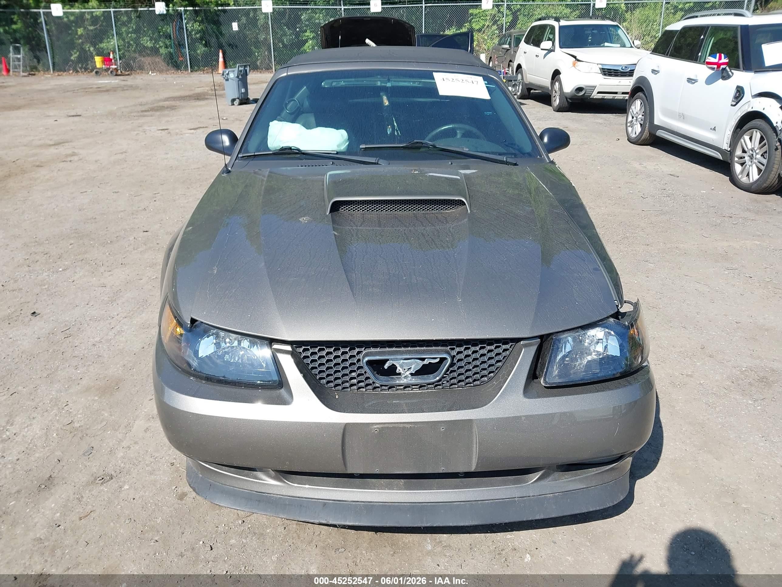 2002 Ford Mustang Gt Gray vin: 1FAFP45X12F182929