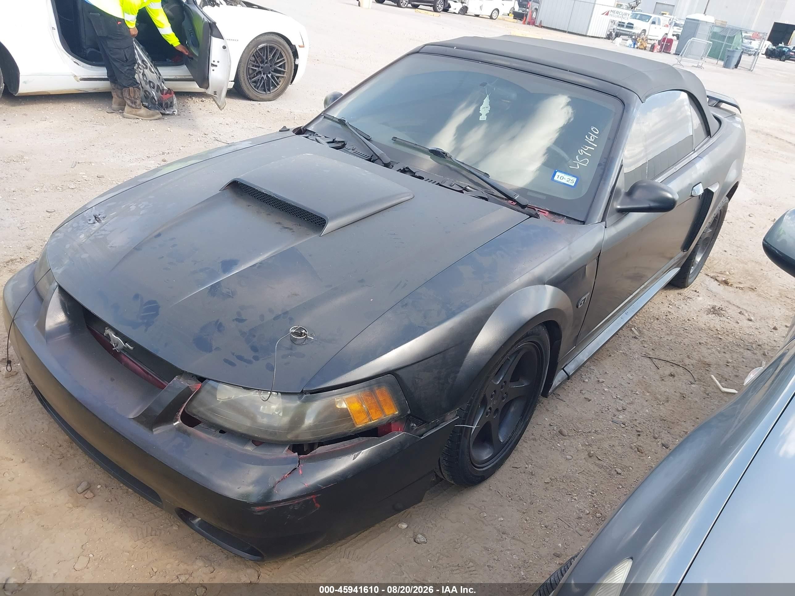 2003 Ford Mustang Gt Черный vin: 1FAFP45X13F393727