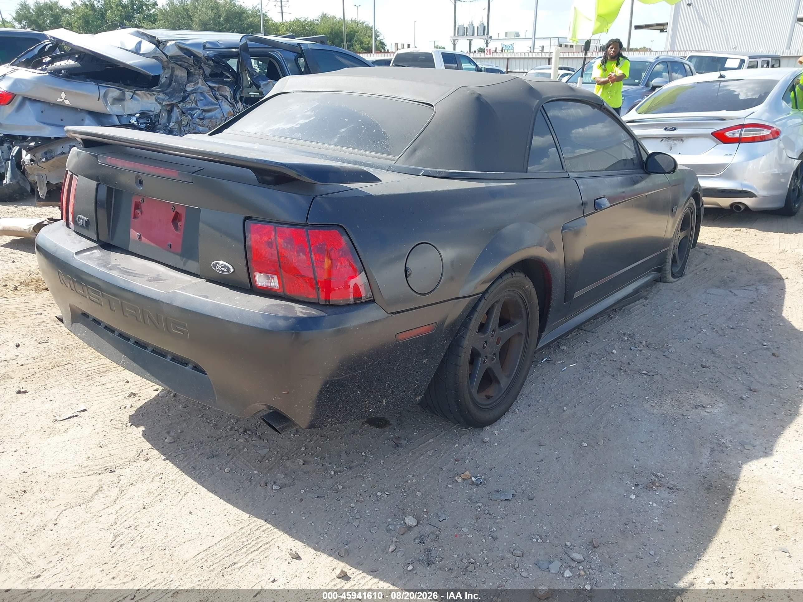 2003 Ford Mustang Gt Черный vin: 1FAFP45X13F393727