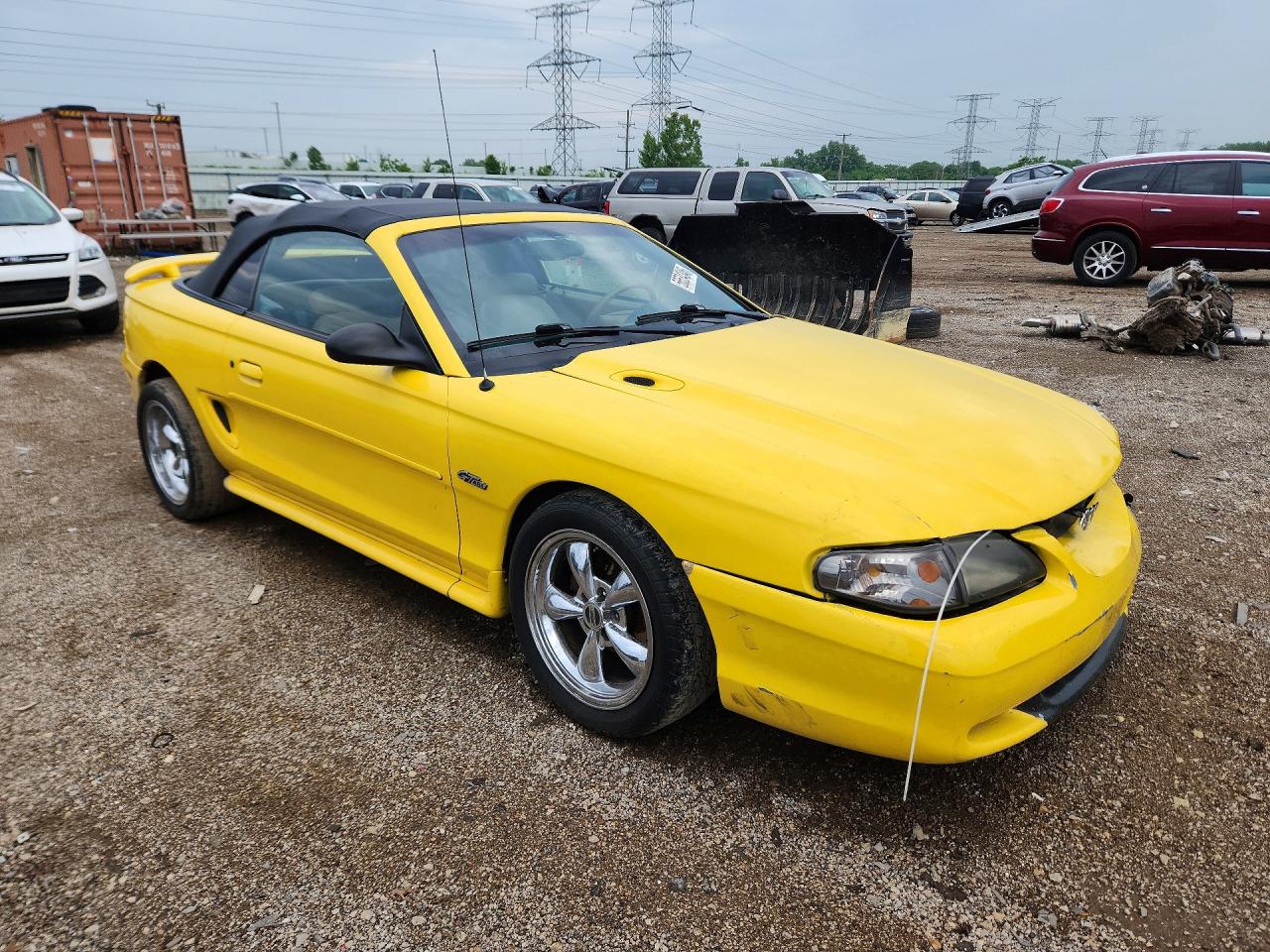 1998 Ford Mustang Gt Yellow vin: 1FAFP45X1WF240463