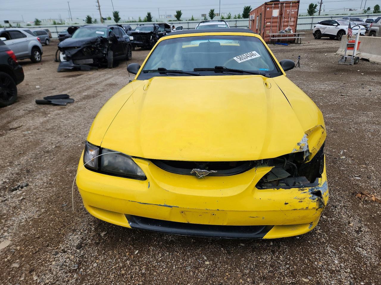 1998 Ford Mustang Gt Yellow vin: 1FAFP45X1WF240463