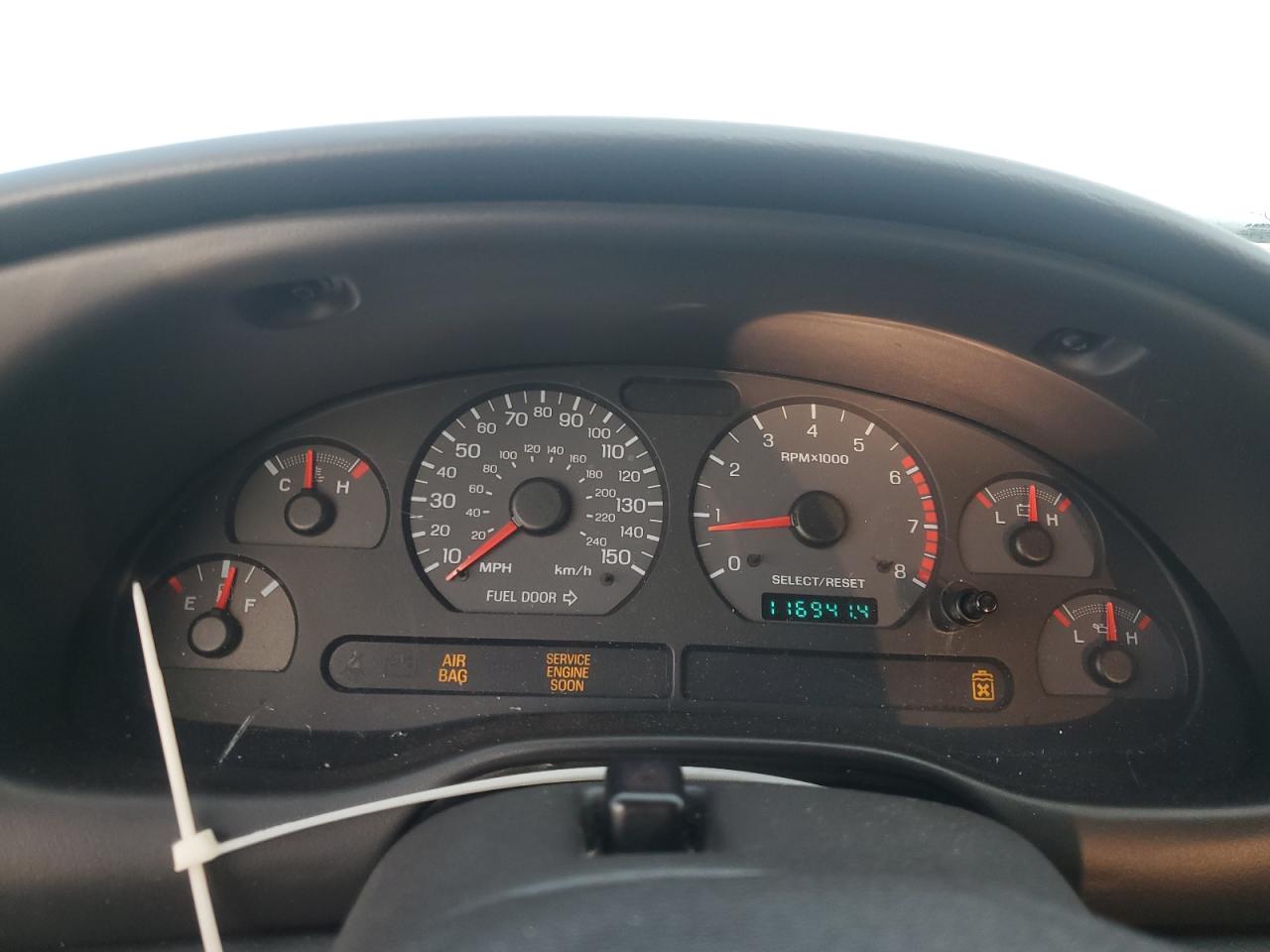 2000 Ford Mustang Gt White vin: 1FAFP45X1YF128118