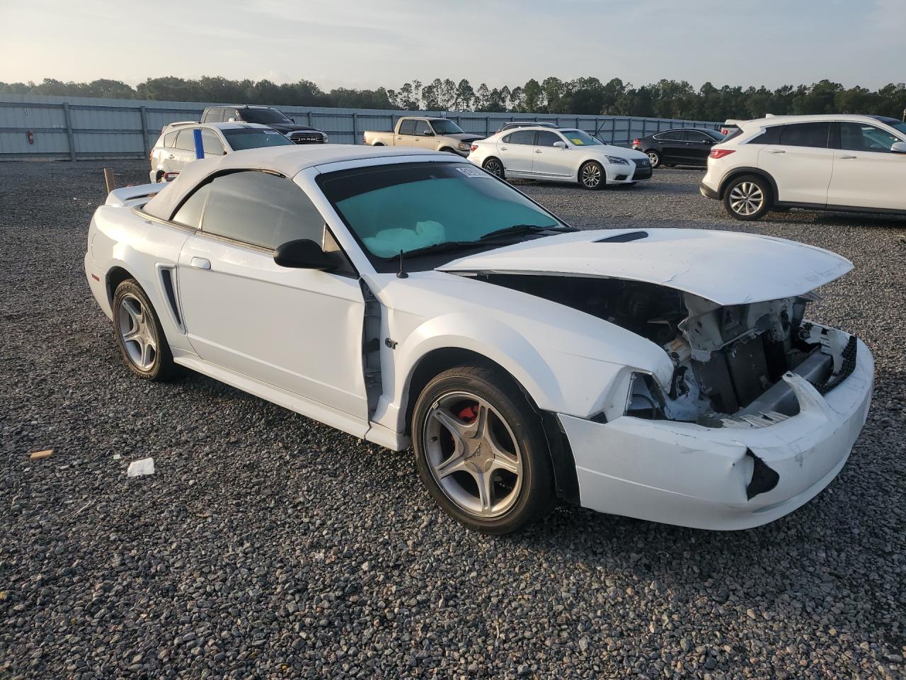 2000 Ford Mustang Gt White vin: 1FAFP45X1YF128118