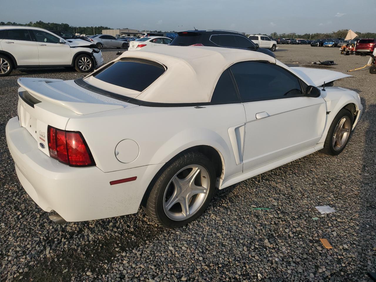 2000 Ford Mustang Gt White vin: 1FAFP45X1YF128118