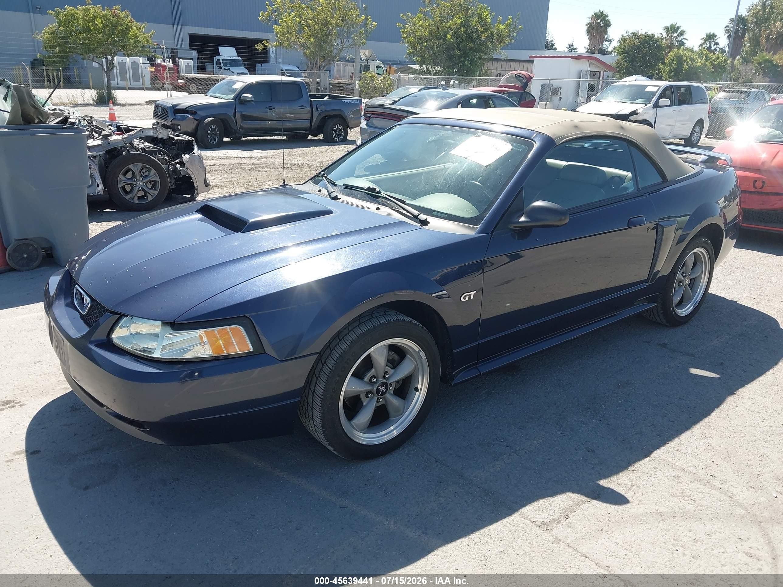 2002 Ford Mustang Gt Deluxe/gt Premium Blue vin: 1FAFP45X22F116454