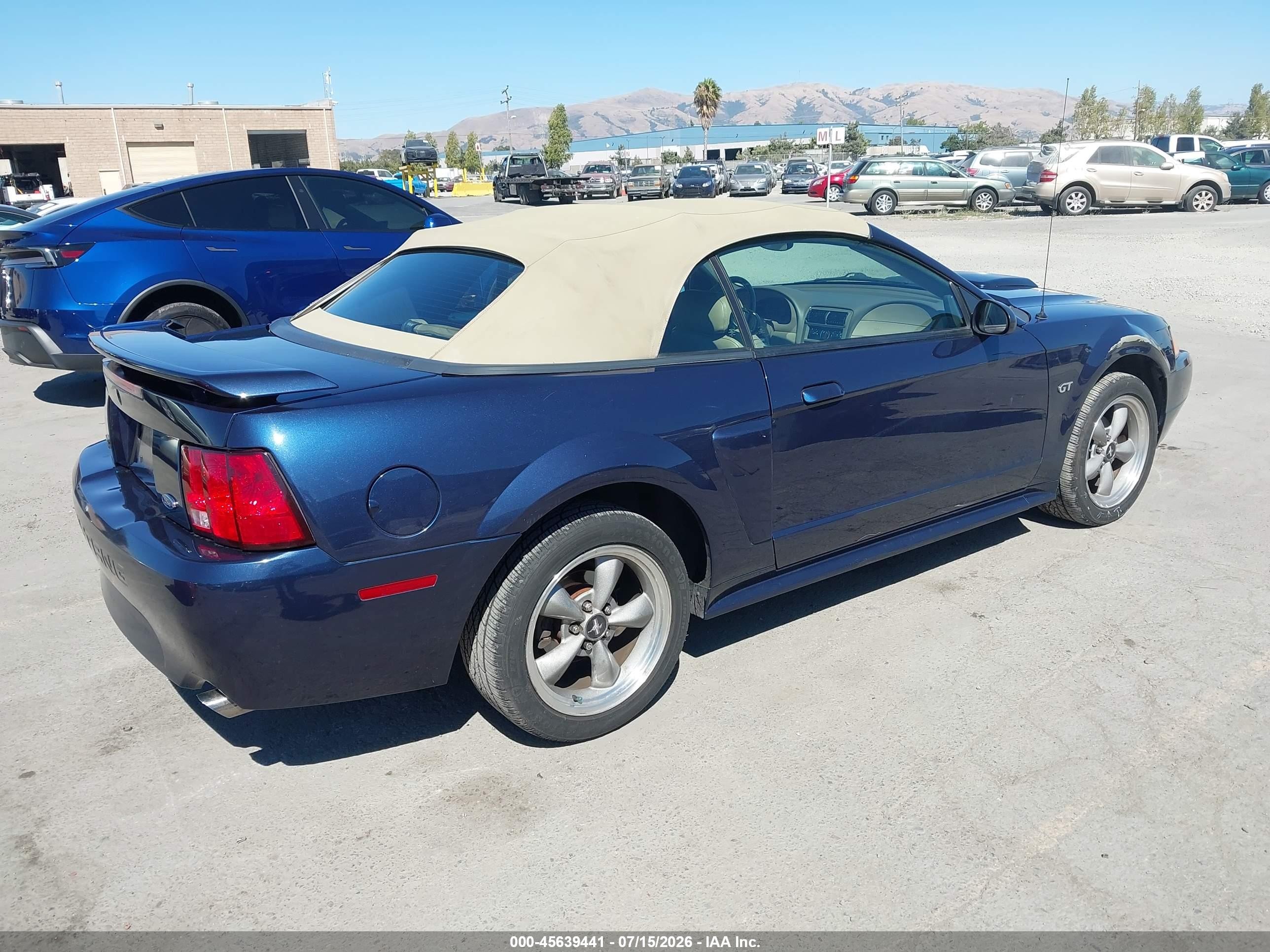 2002 Ford Mustang Gt Deluxe/gt Premium Blue vin: 1FAFP45X22F116454