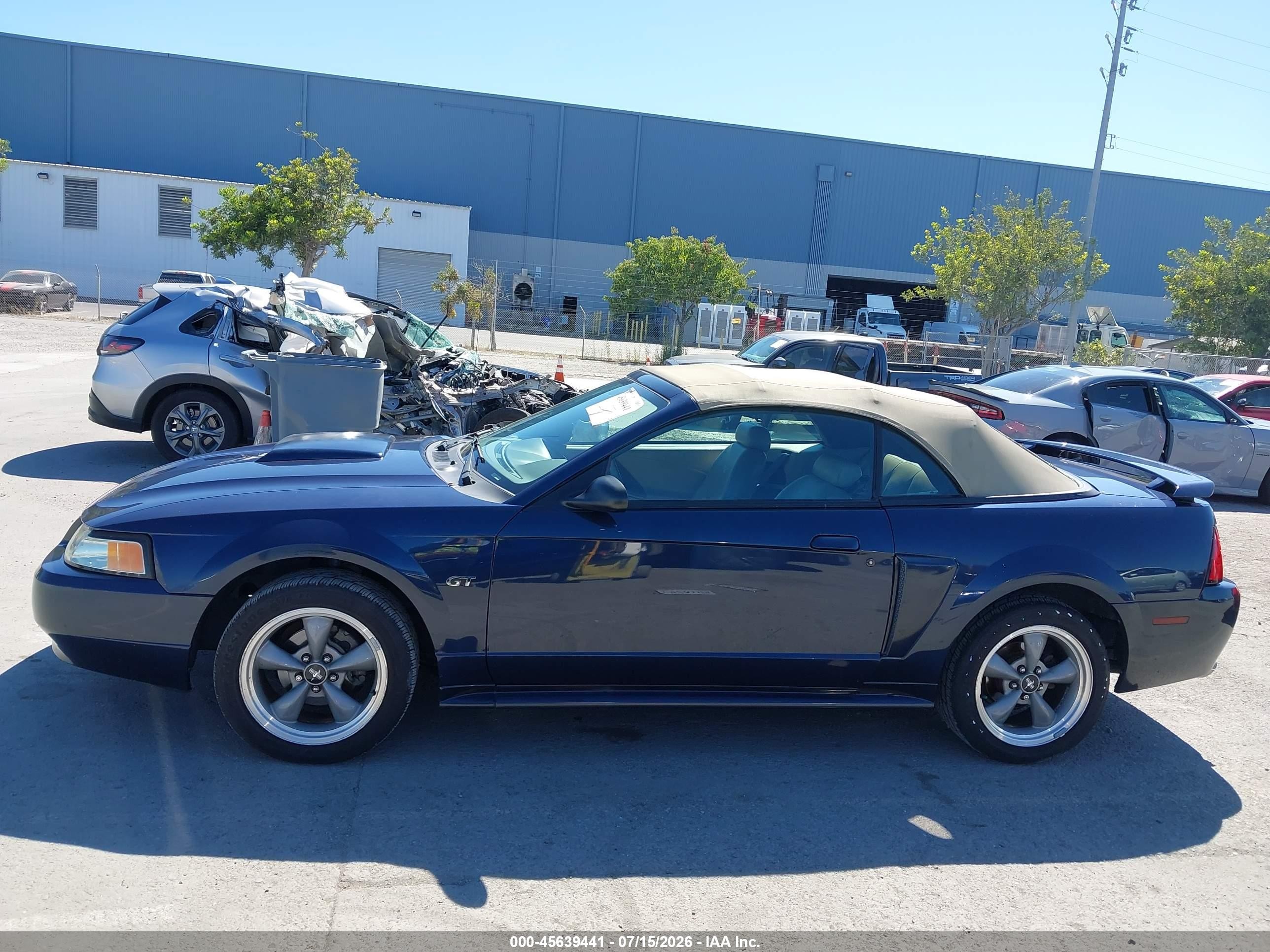 2002 Ford Mustang Gt Deluxe/gt Premium Blue vin: 1FAFP45X22F116454